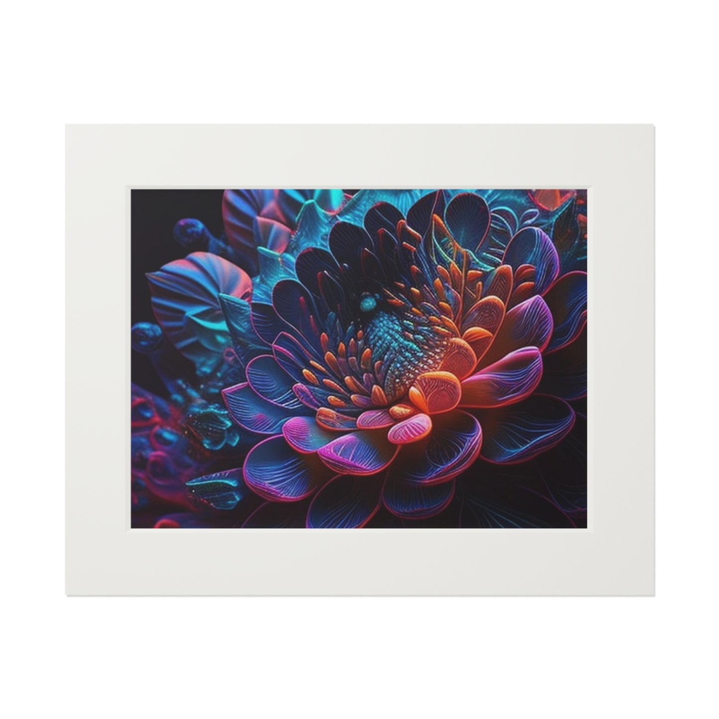 Fine Art Prints (Passepartout Paper Frame) Neon Florescent Glow 4