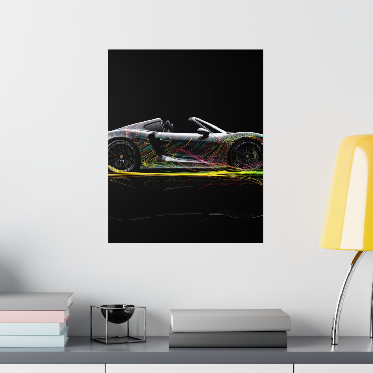 Premium Matte Vertical Posters Porsche Line 1