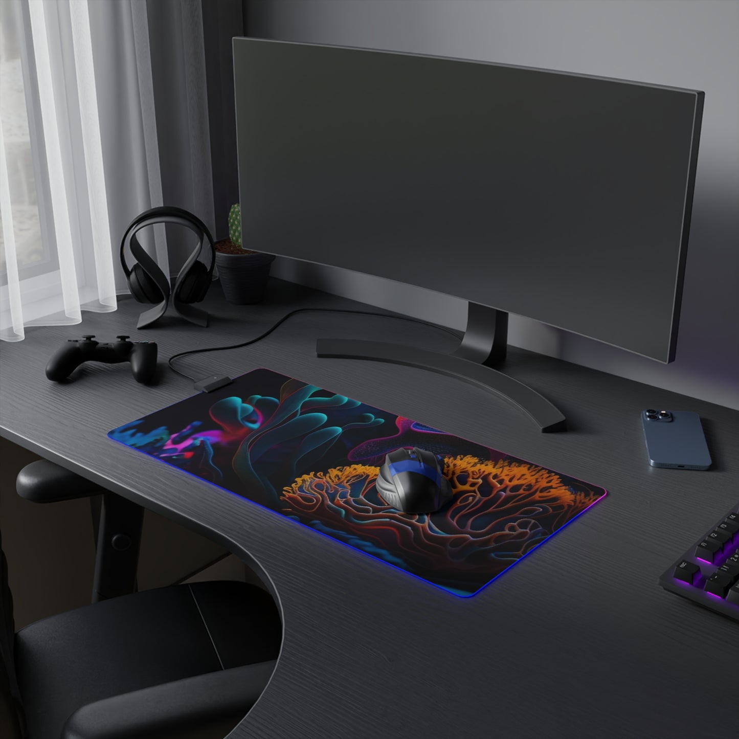 LED Gaming Mouse Pad Macro Coral Reef 2