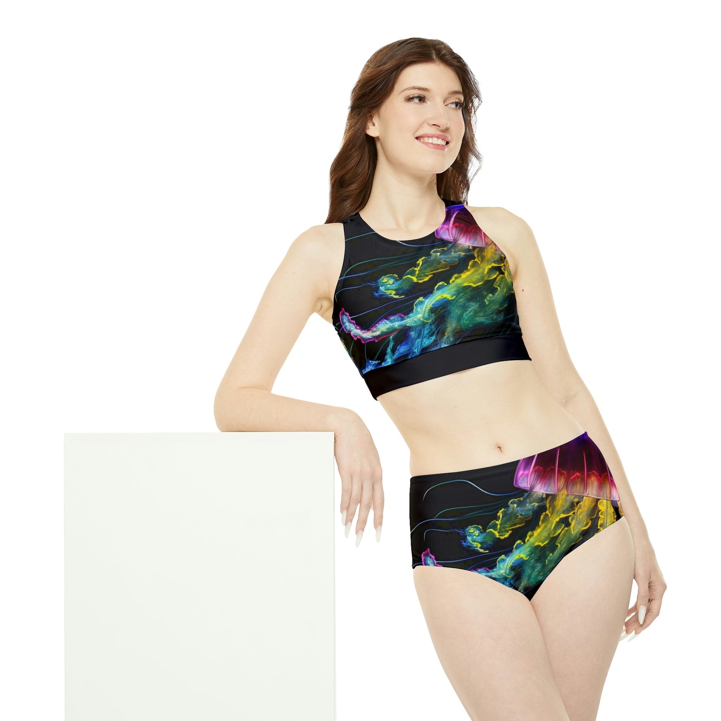 Sporty Bikini Set (AOP) Florescent Jelly 1