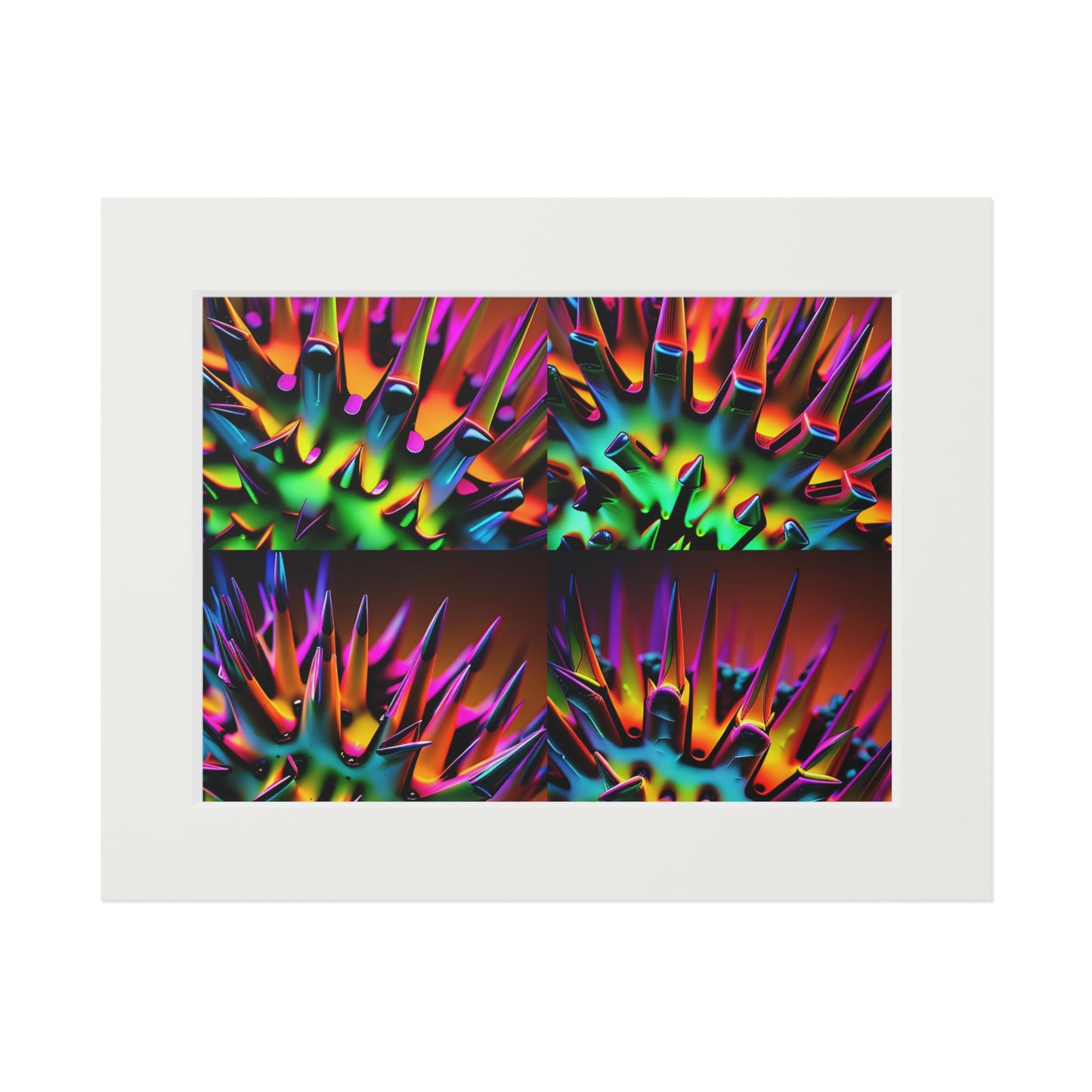 Fine Art Prints (Passepartout Paper Frame) Macro Neon Spike