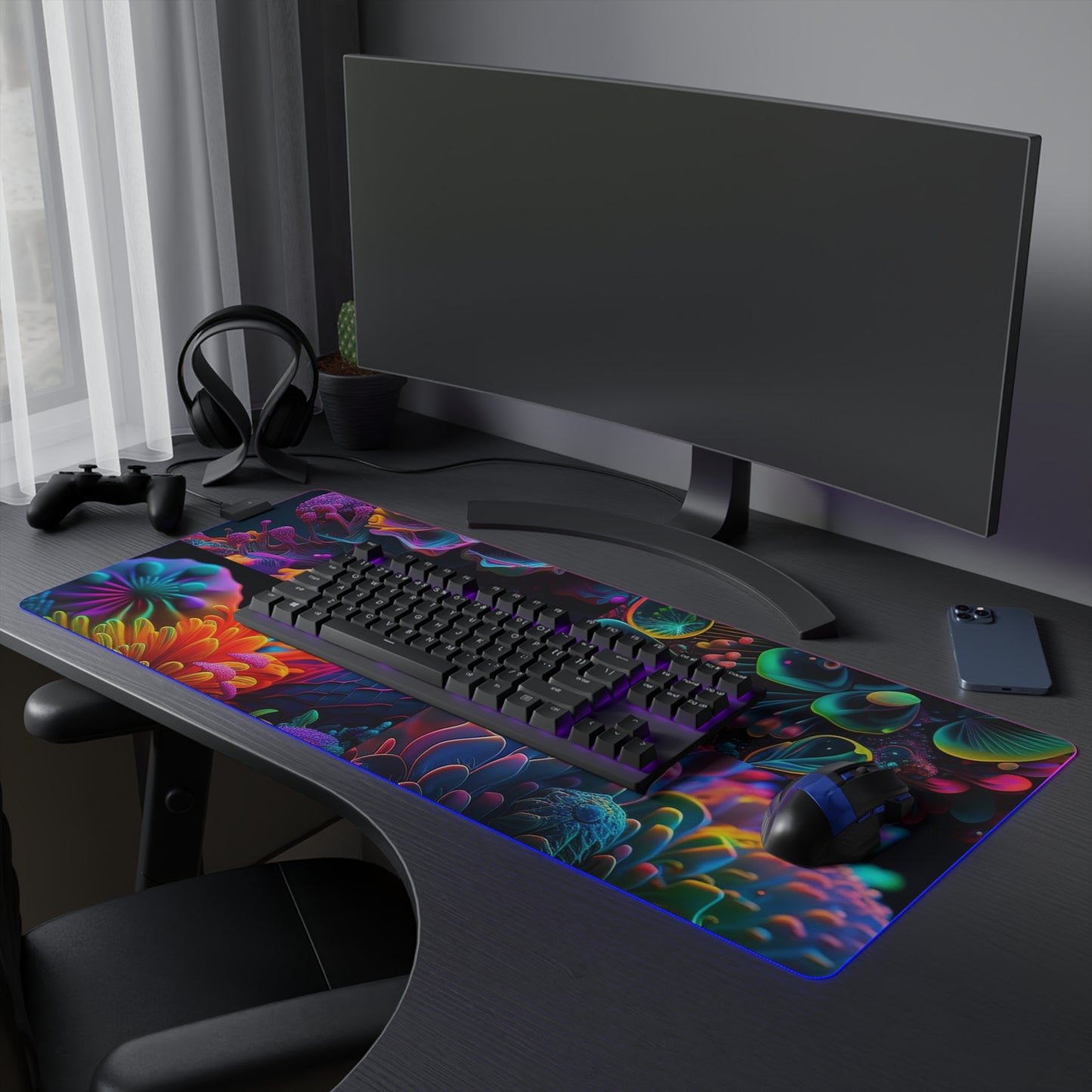 LED Gaming Mouse Pad Ocean Life Macro 5