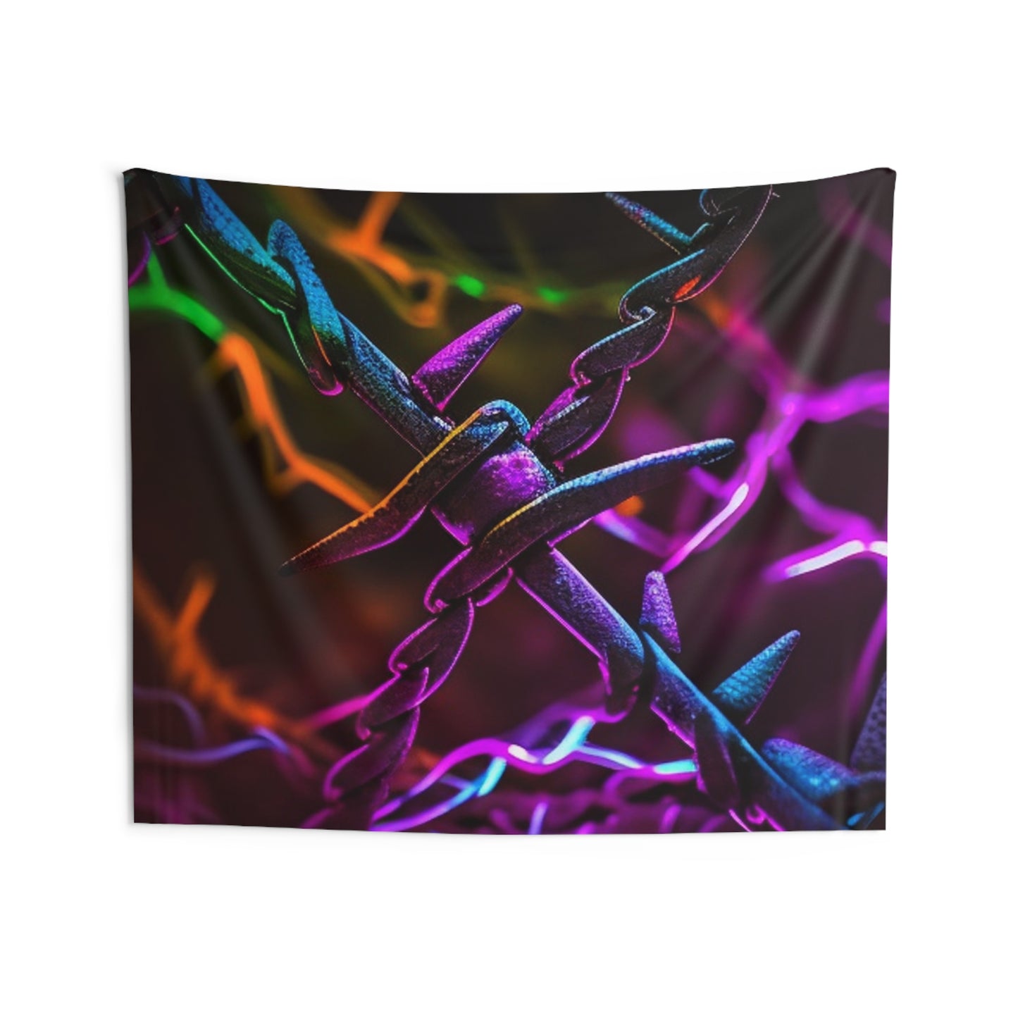 Indoor Wall Tapestries Macro Neon Barb 4