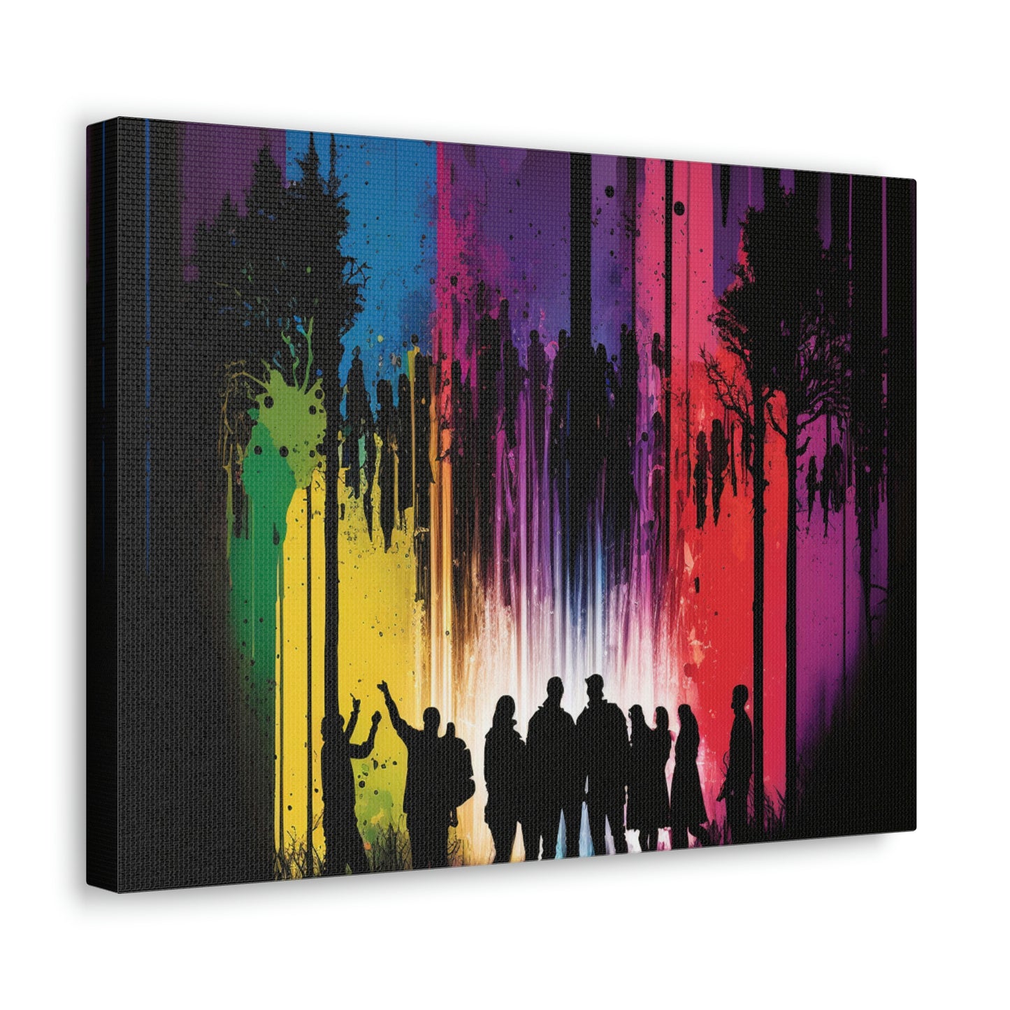 Canvas Gallery Wraps Silhouettes Color Party 3