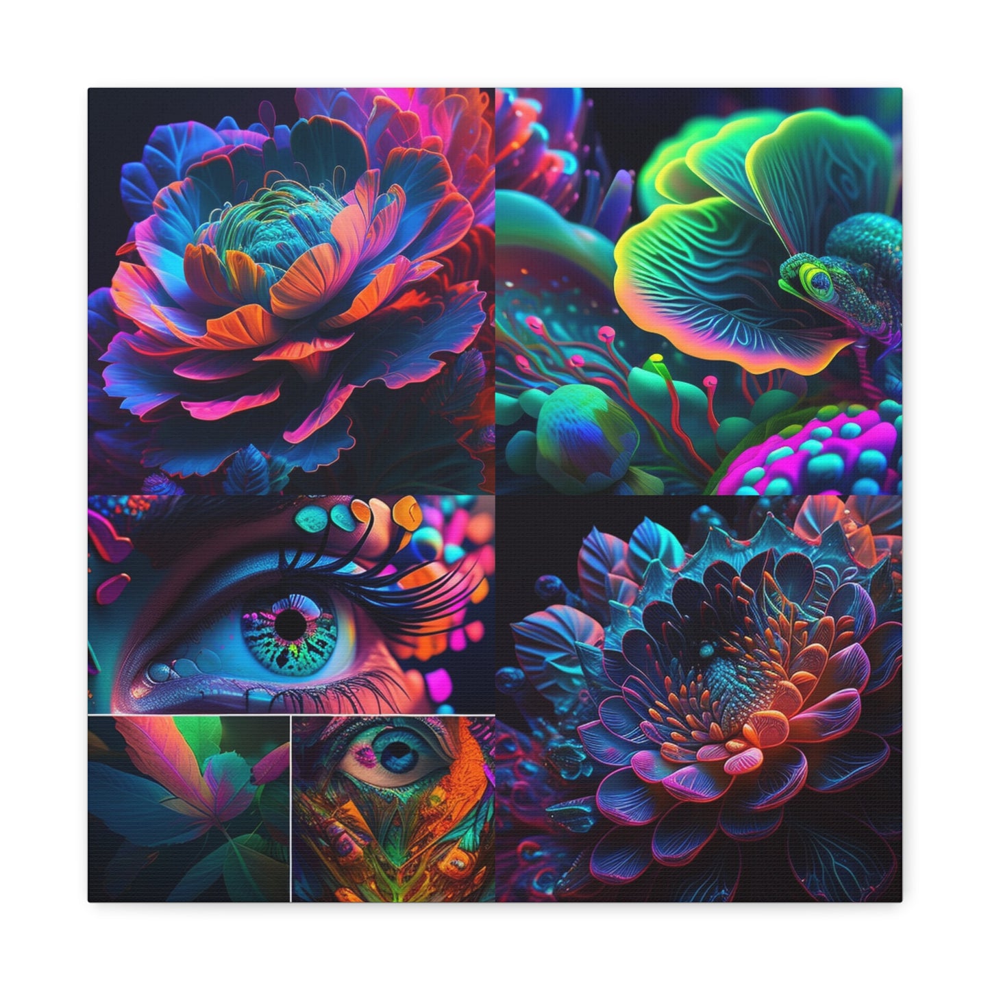 Canvas Gallery Wraps Neon Florescent Glow
