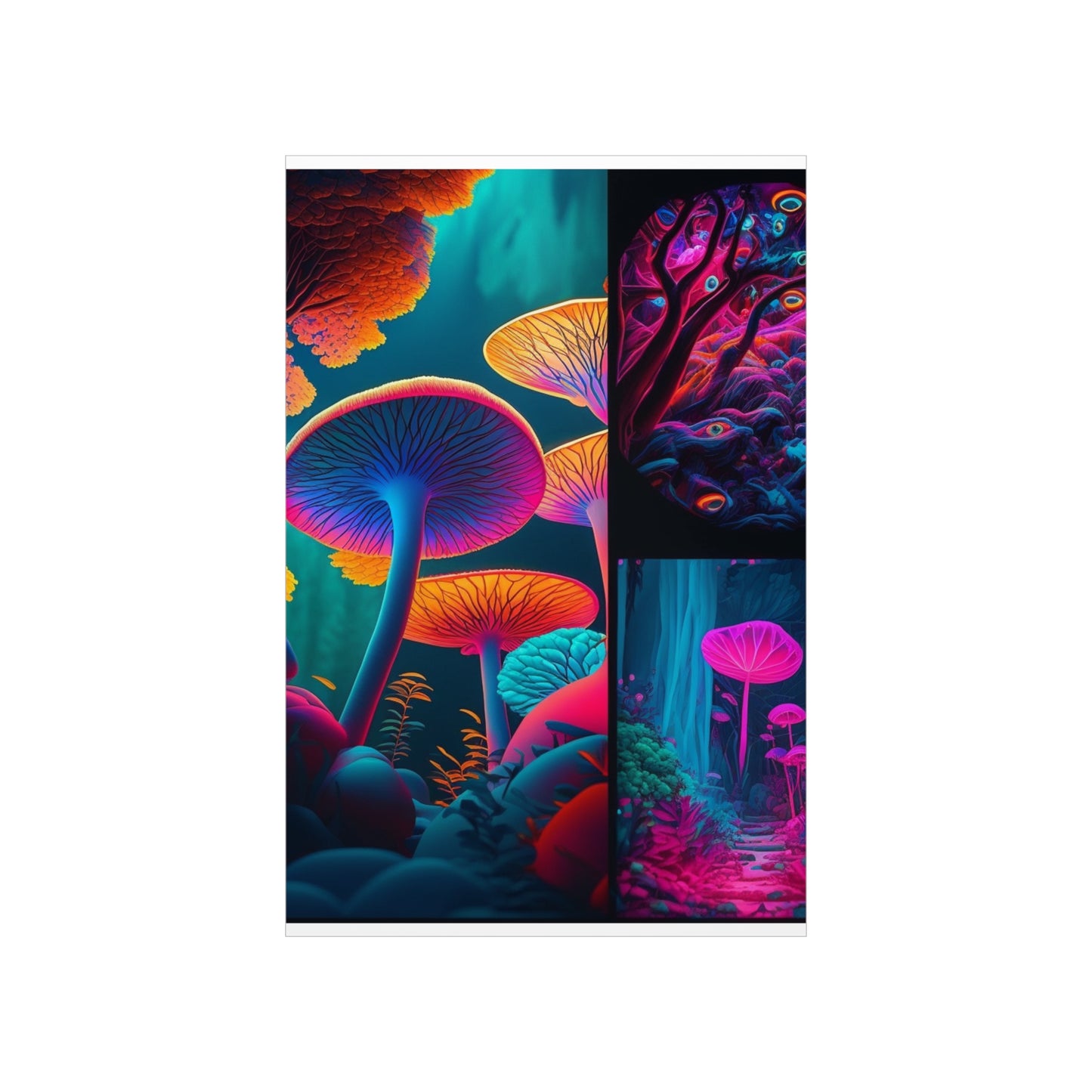 Premium Matte Vertical Posters Macro Reef Florescent 2