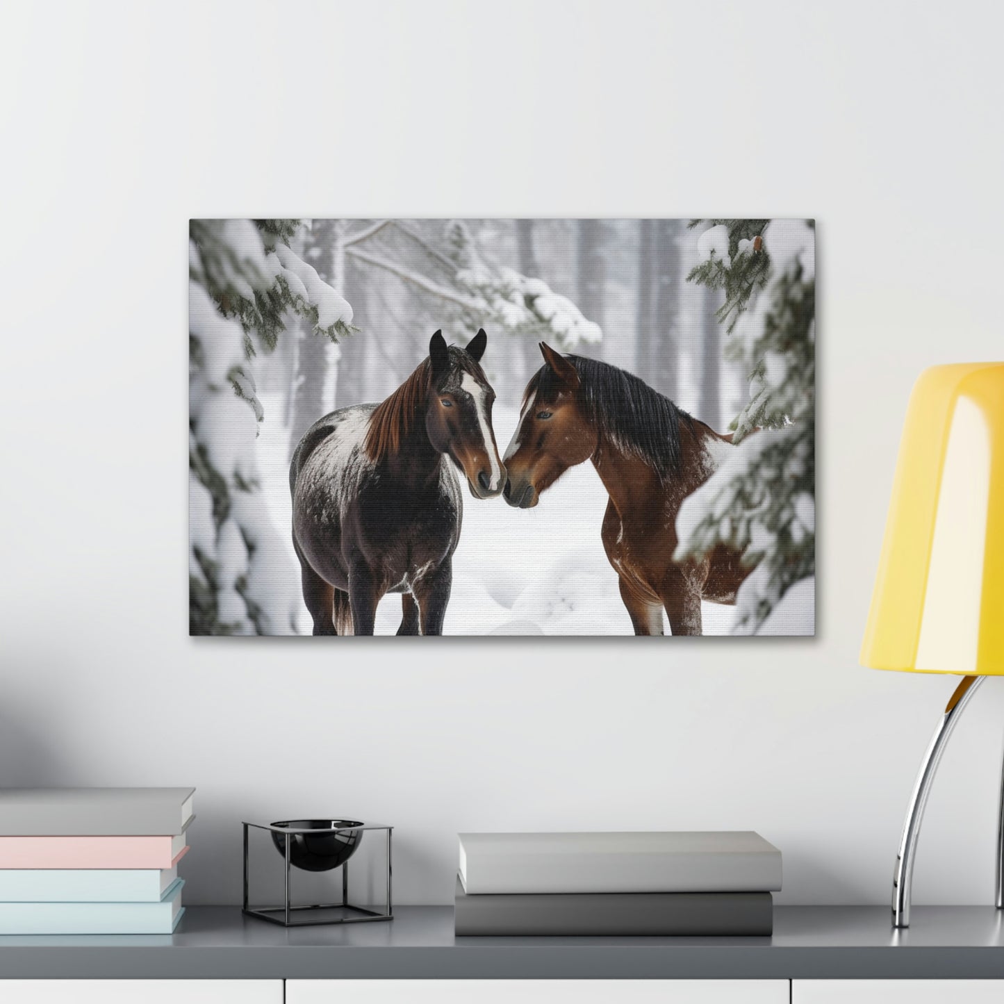 Canvas Gallery Wraps Horse Kiss 1