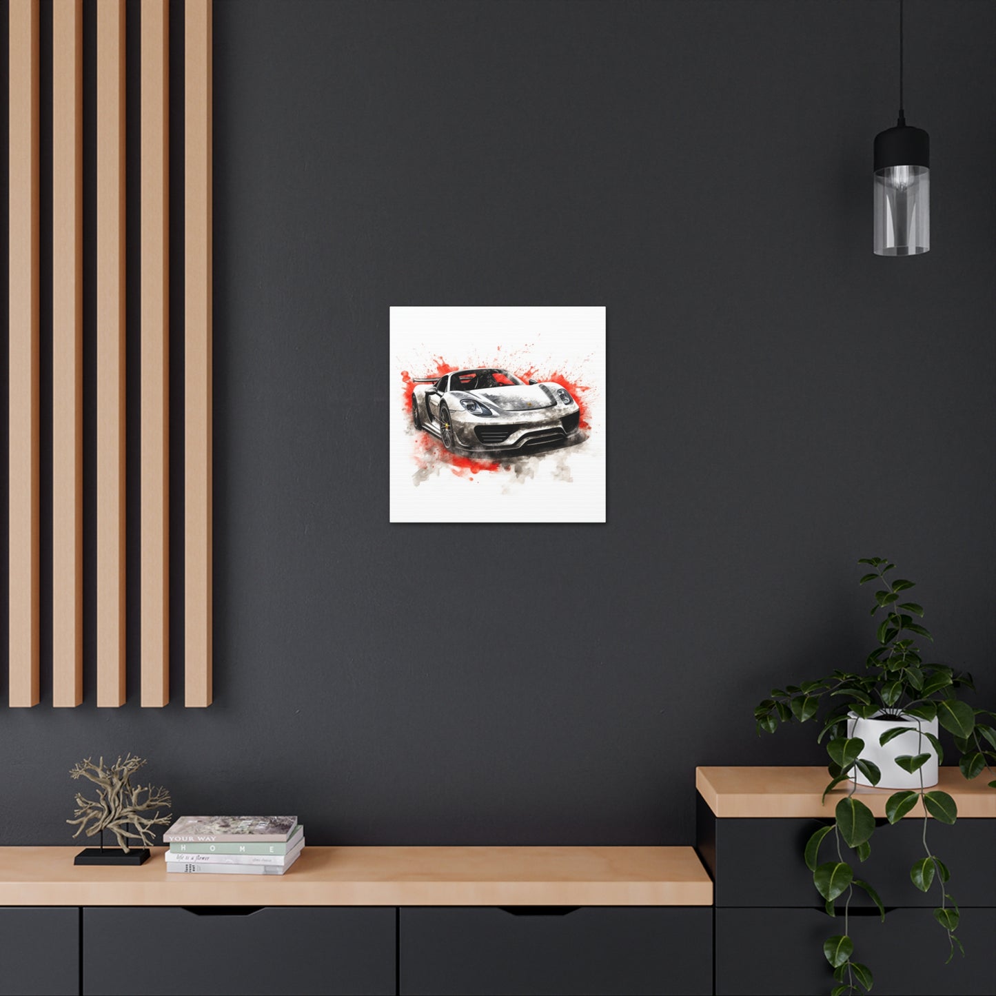 Canvas Gallery Wraps 918 Spyder white background driving fast with water splashing 4