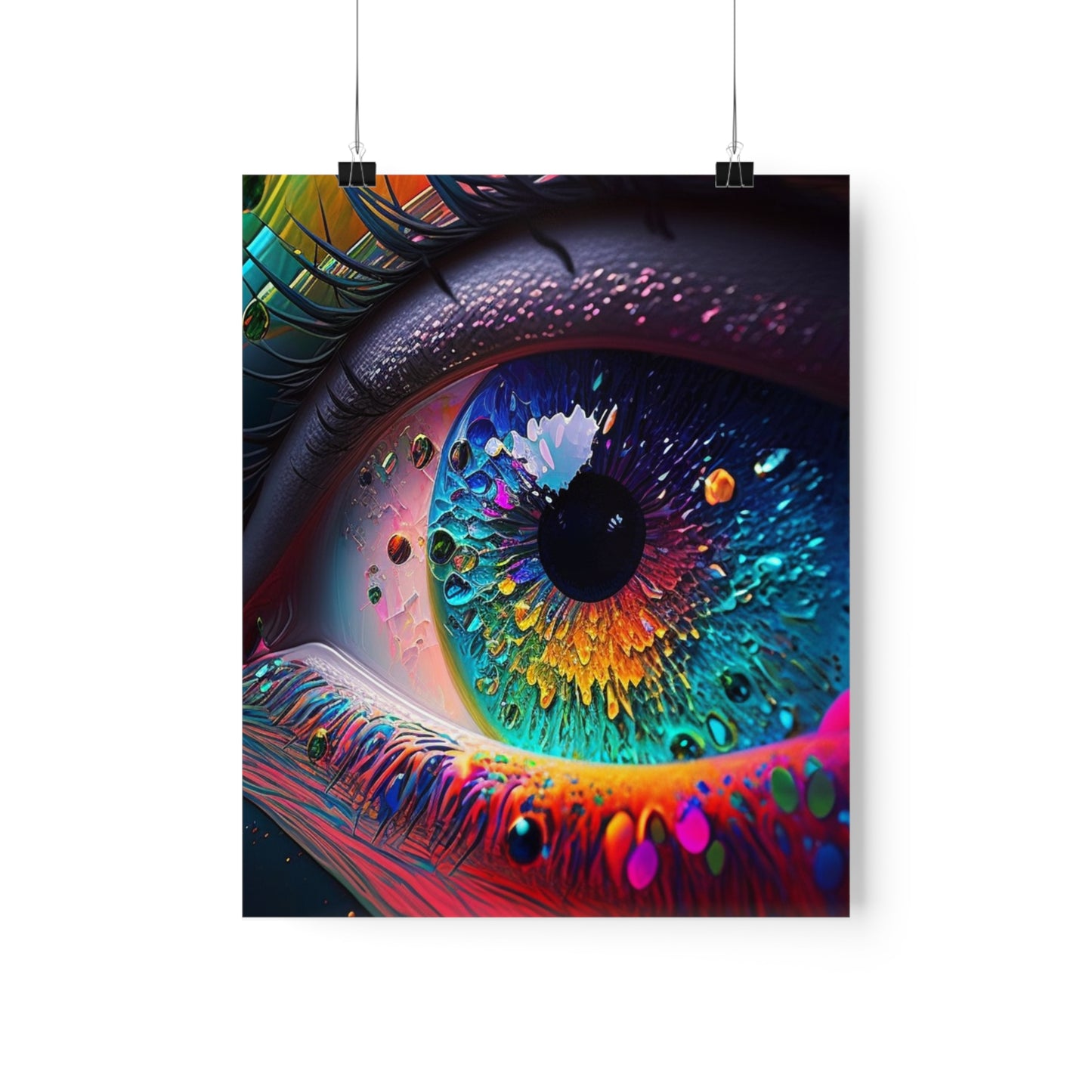 Premium Matte Vertical Posters Macro Eye Photo 3