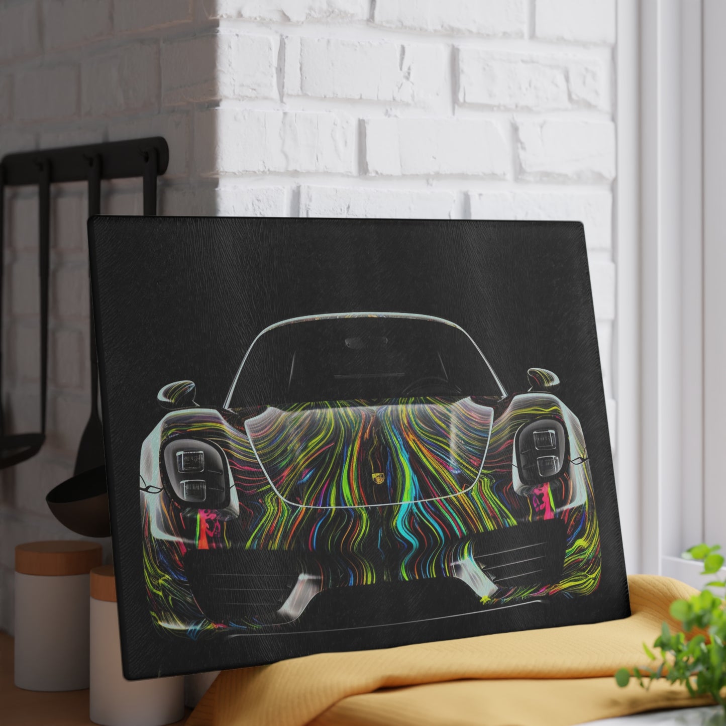 Glass Cutting Board Porsche Line 3