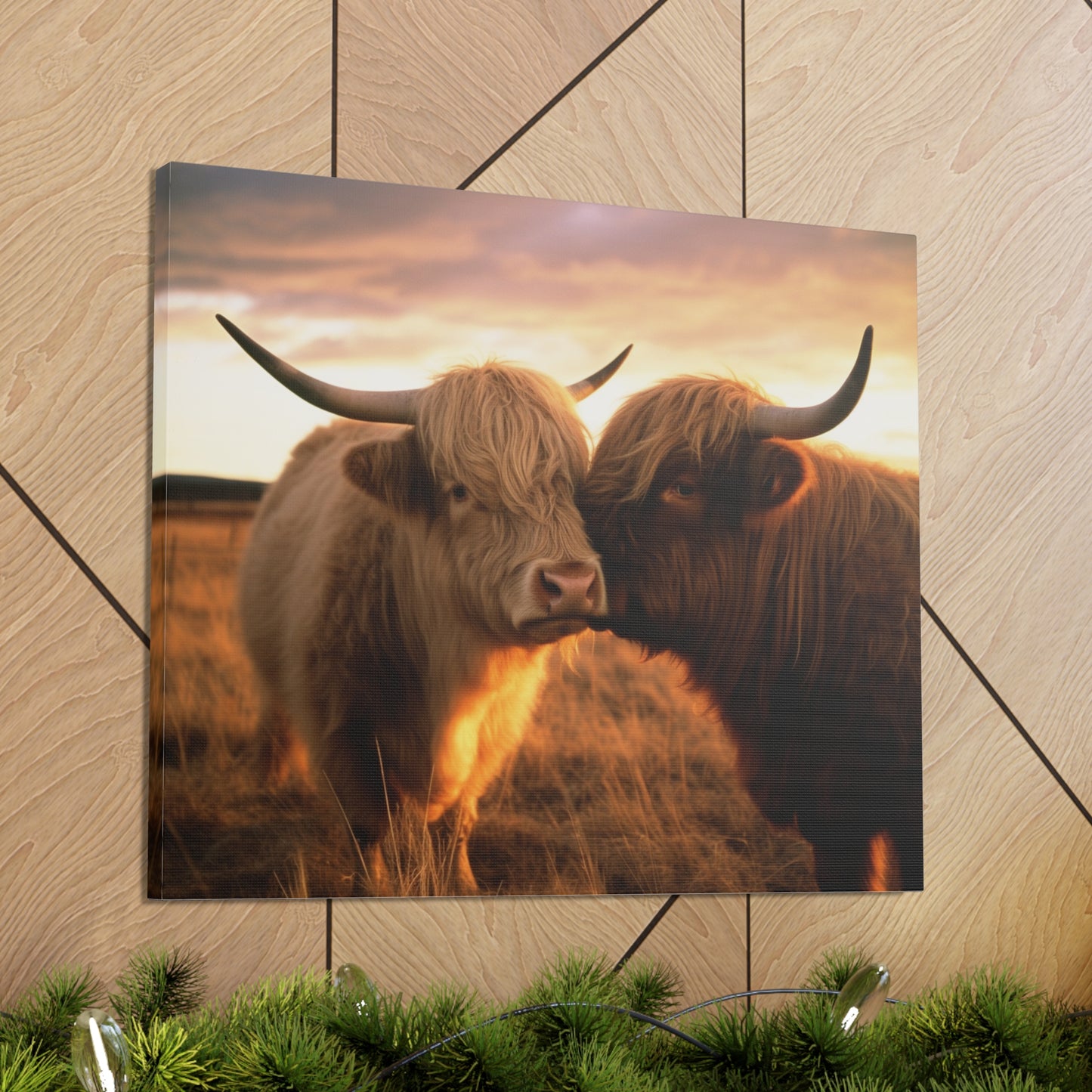 Canvas Gallery Wraps Cow Love 1