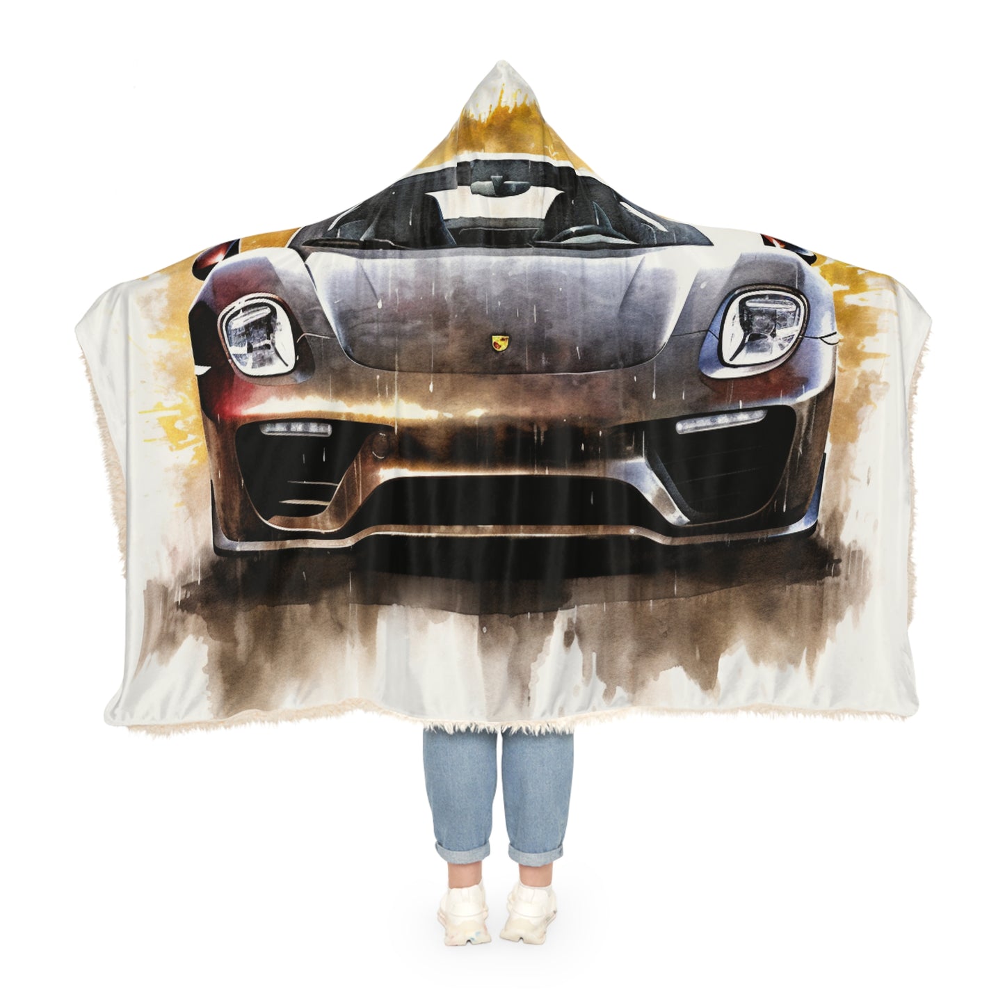 Snuggle Hooded Blanket 918 Spyder white background driving fast with water splashing 1