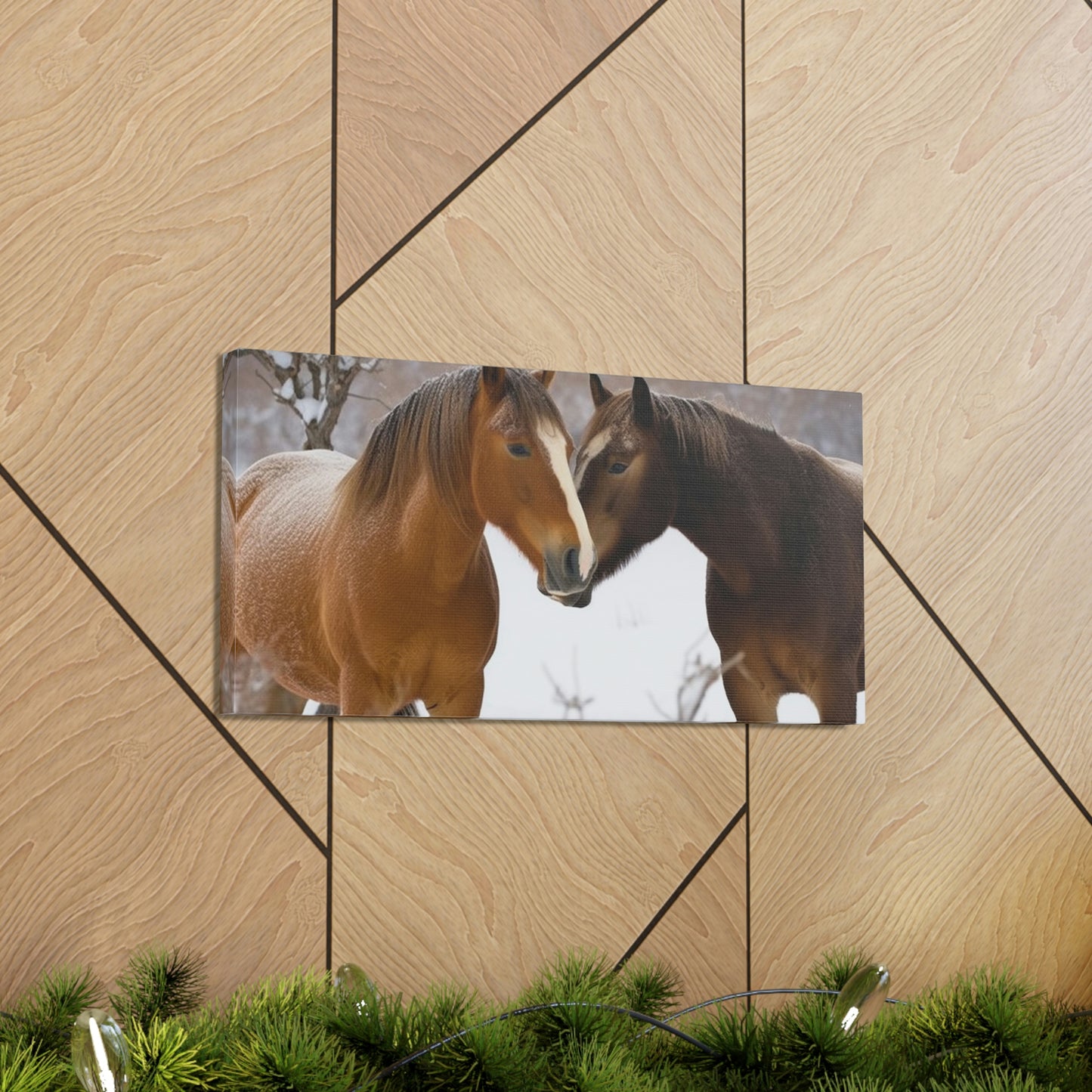 Canvas Gallery Wraps Horse Kiss 3