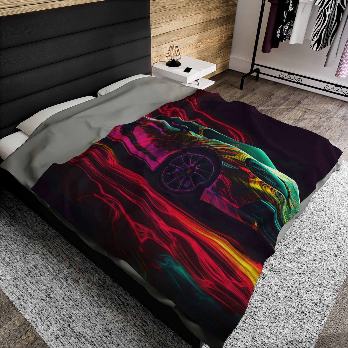 Velveteen Plush Blanket Porsche Flair 1