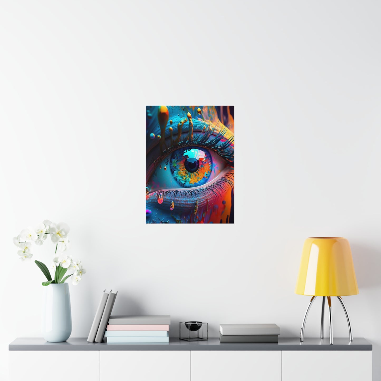 Premium Matte Vertical Posters Macro Eye Photo 1