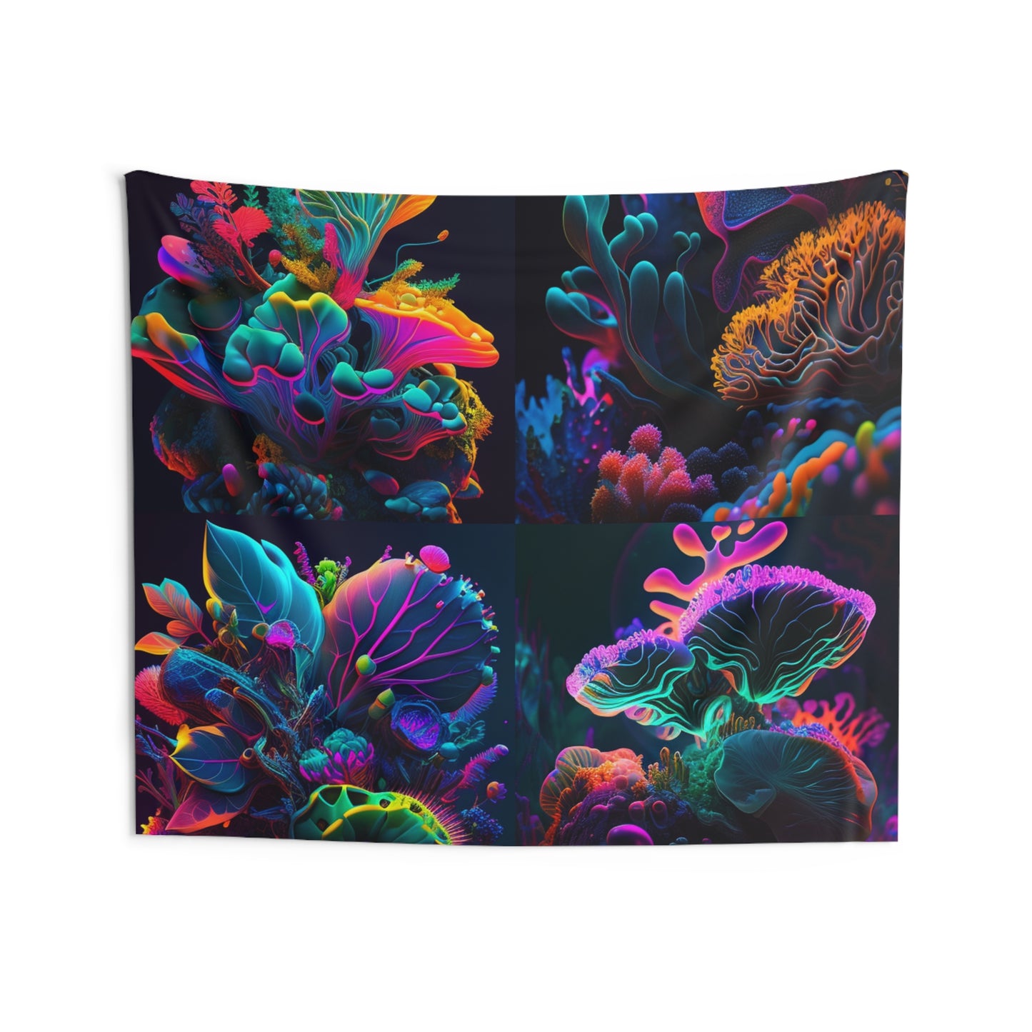 Indoor Wall Tapestries Macro Coral Reef 5