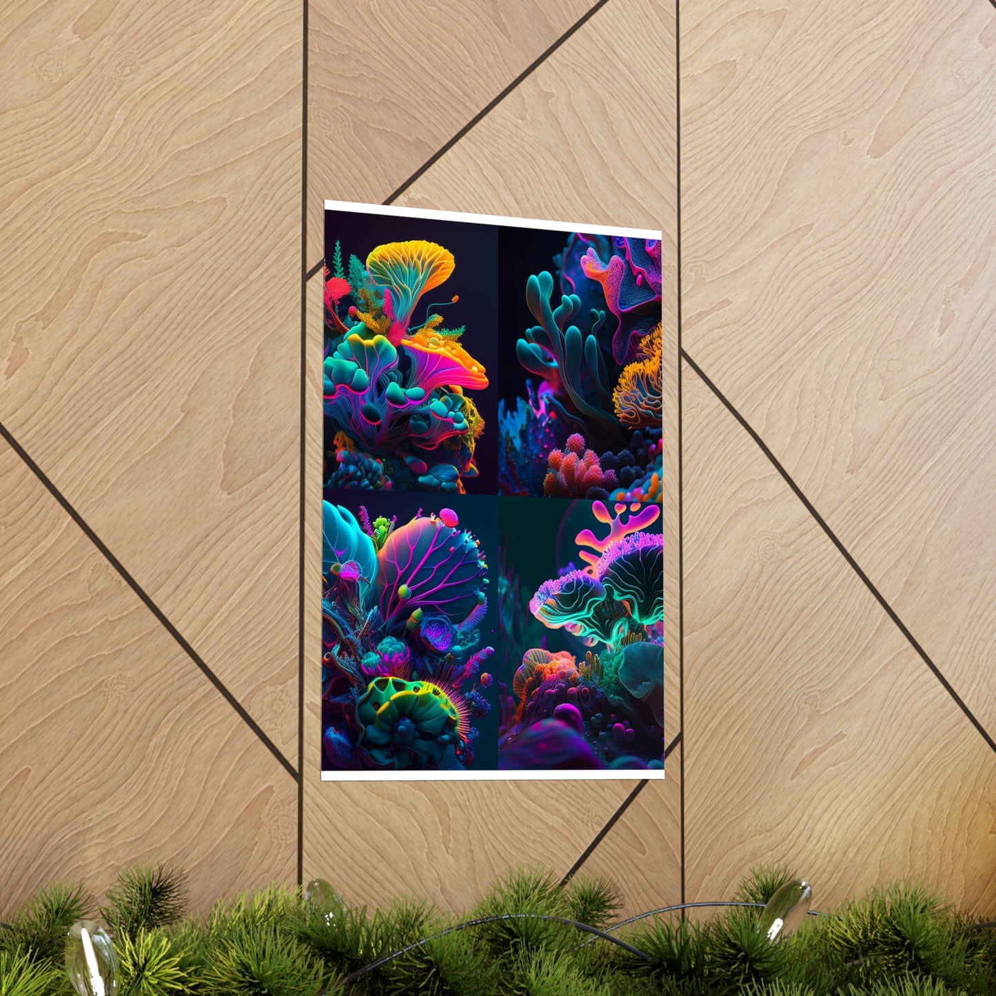 Premium Matte Vertical Posters Macro Coral Reef 5