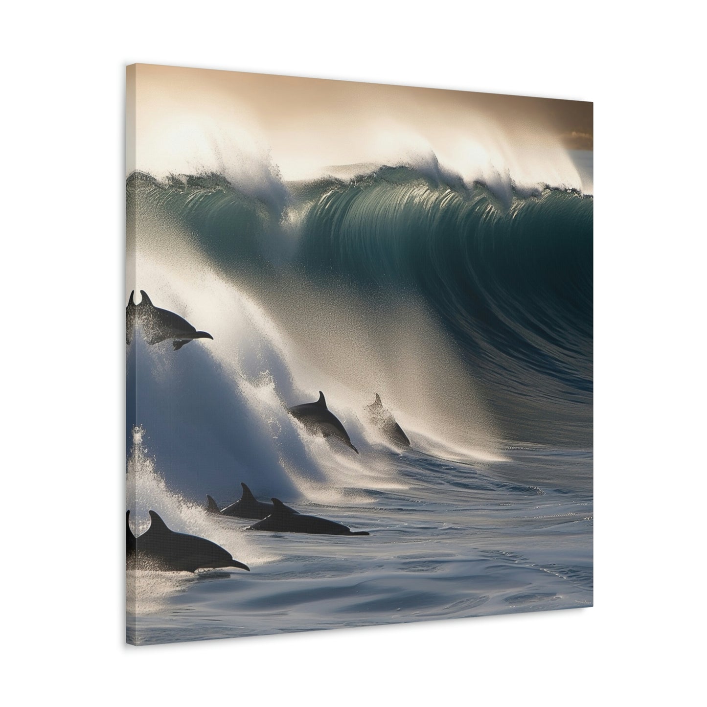 Canvas Gallery Wraps Dolphin Wave 2