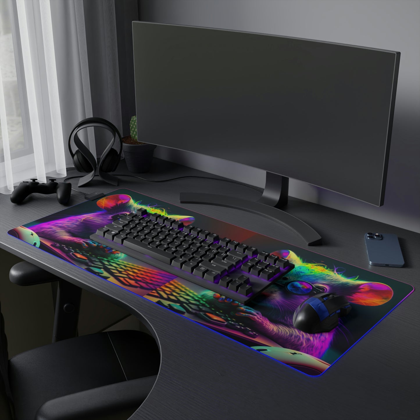 LED Gaming Mouse Pad Neon Mouse 4