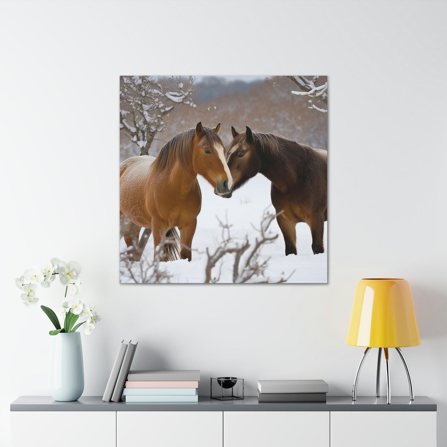 Canvas Gallery Wraps Horse Kiss 3