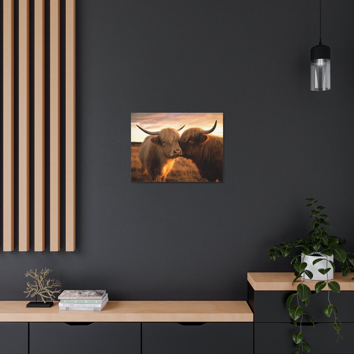 Canvas Gallery Wraps Cow Love 1