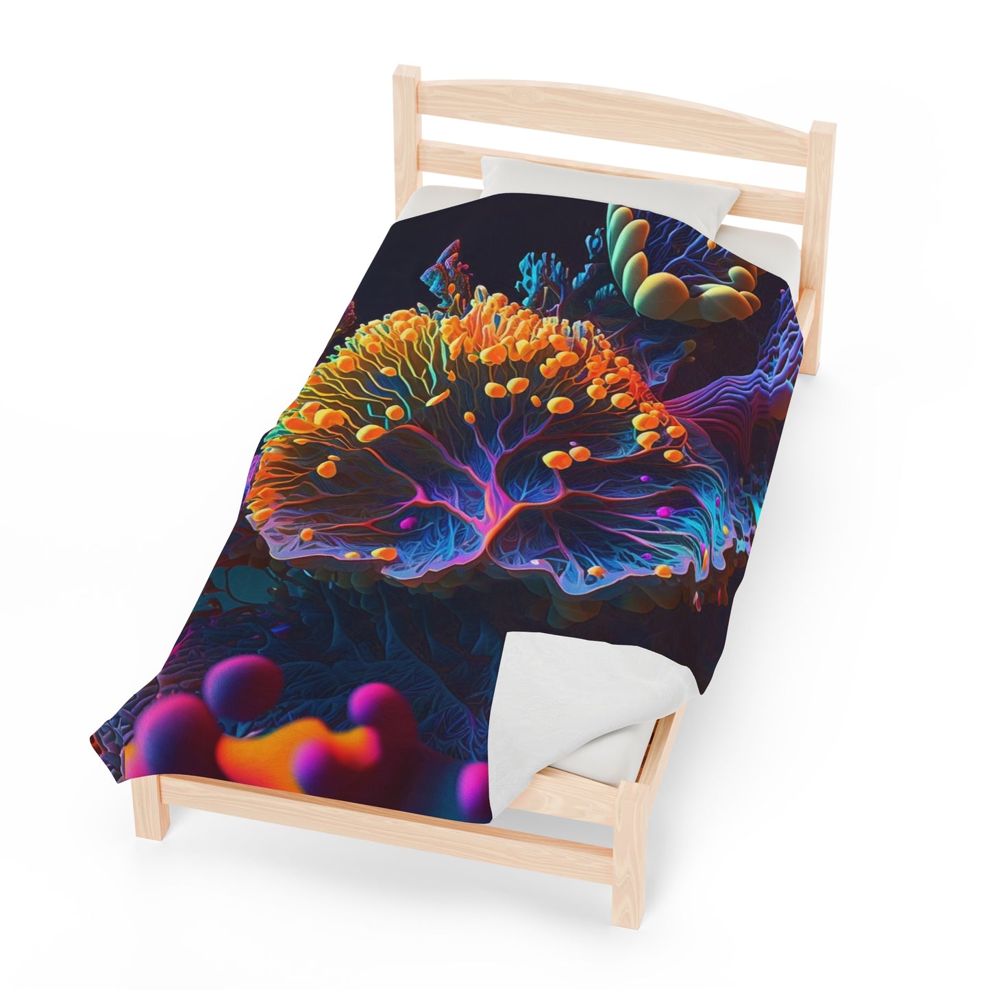 Velveteen Plush Blanket Ocean Life Macro 1