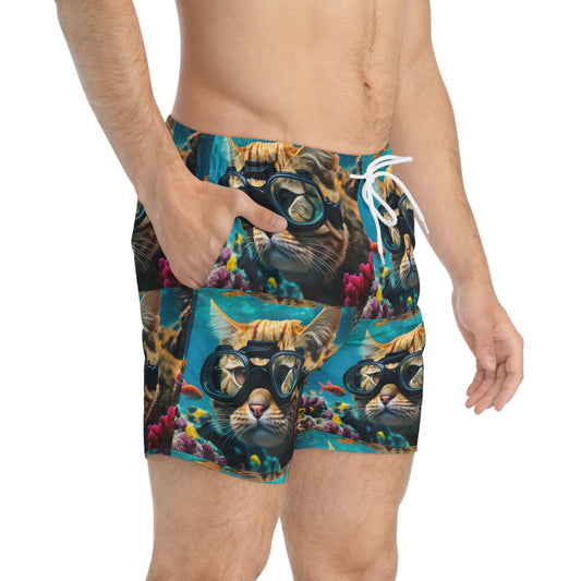 Swim Trunks (AOP) scuba cat 3