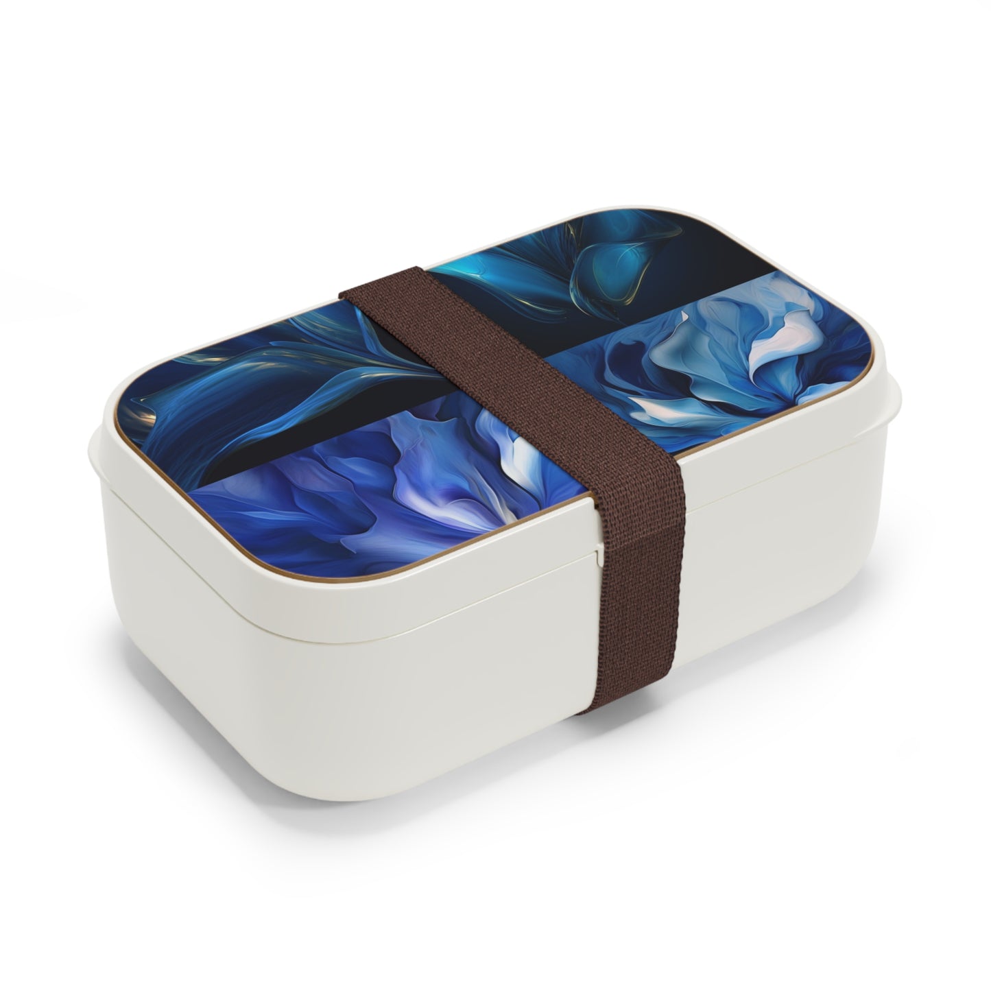 Bento Lunch Box Abstract Blue Tulip 5