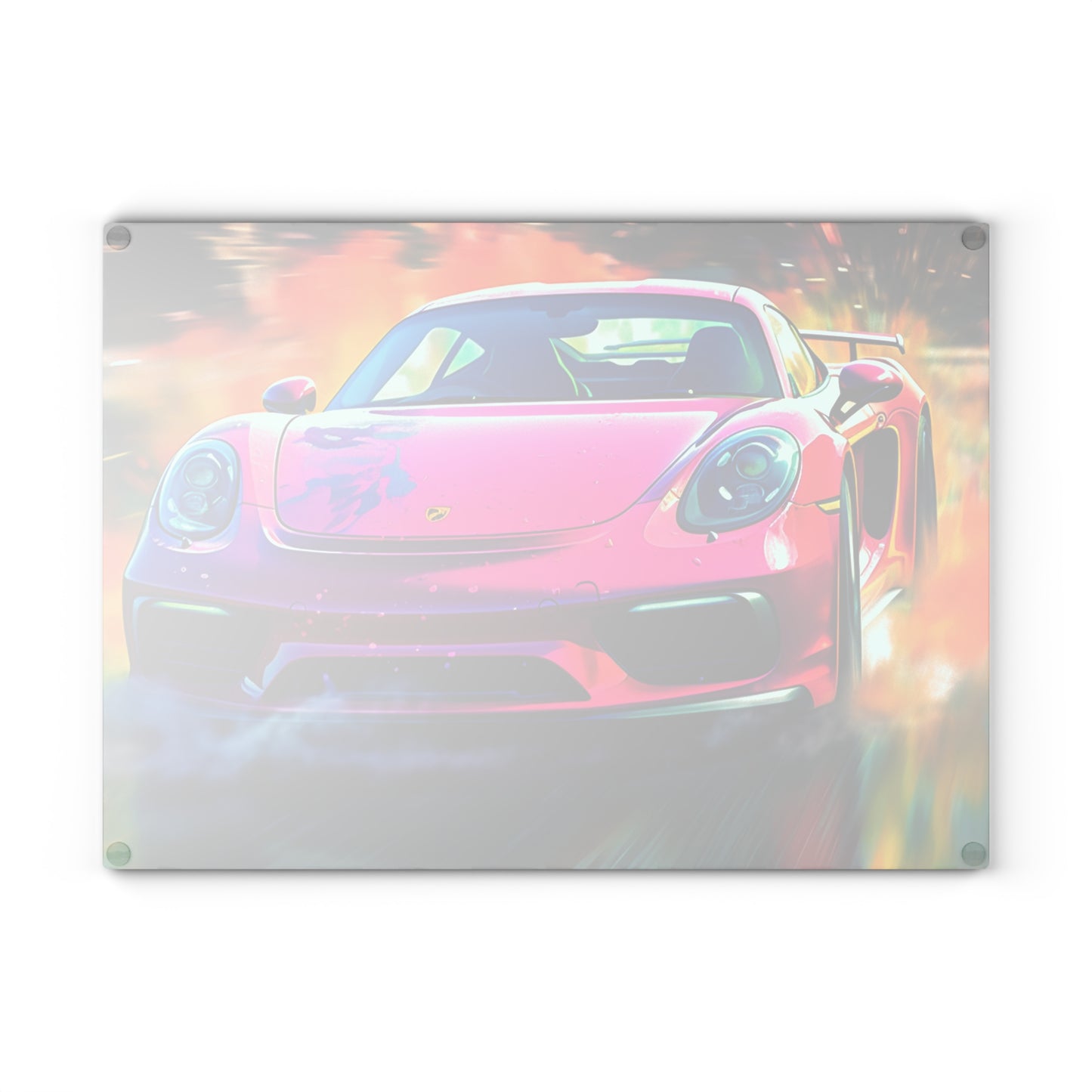 Glass Cutting Board Pink Porsche water fusion 4