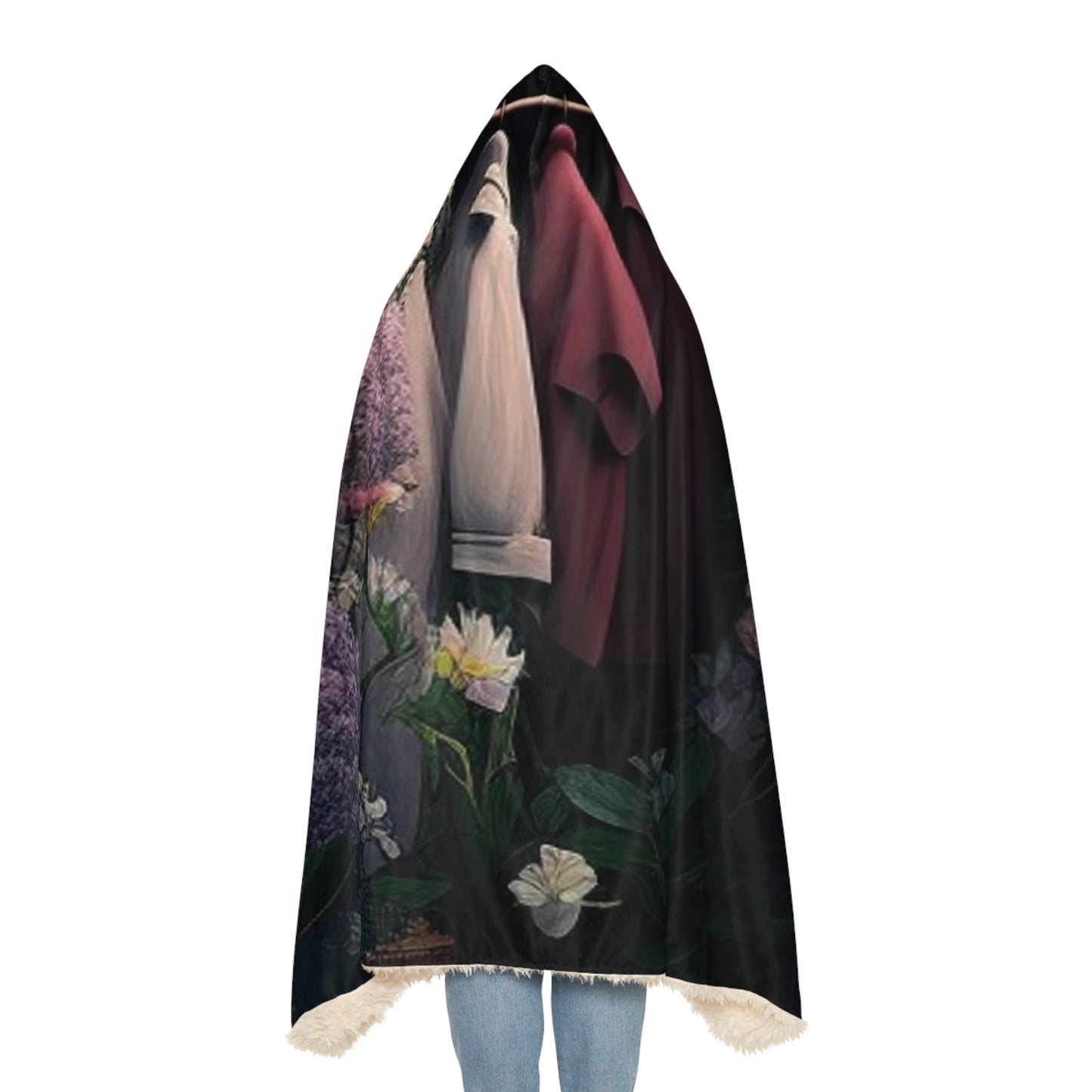 Snuggle Hooded Blanket A Wardrobe Surrounded by Flowers 2