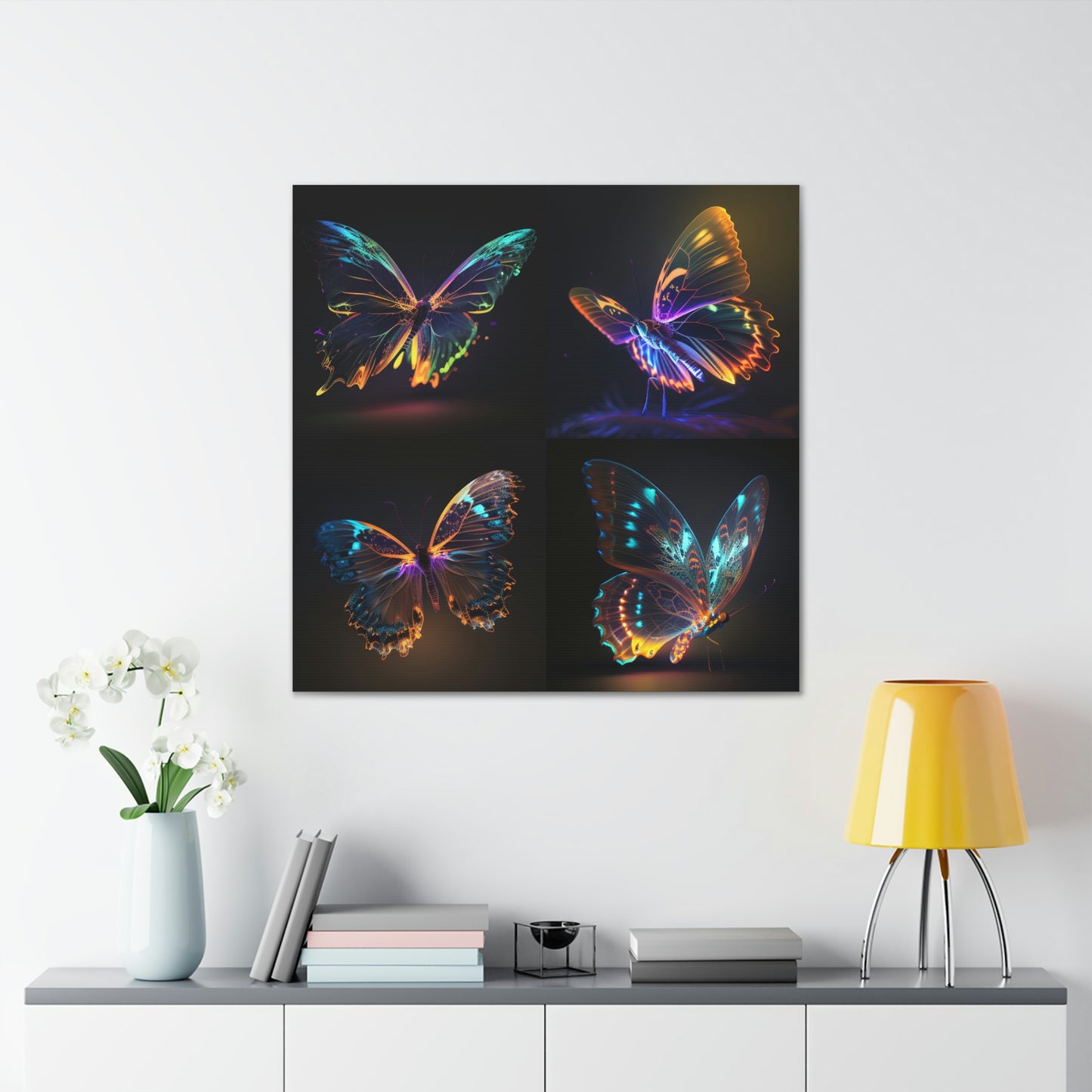 butterfly neon glow