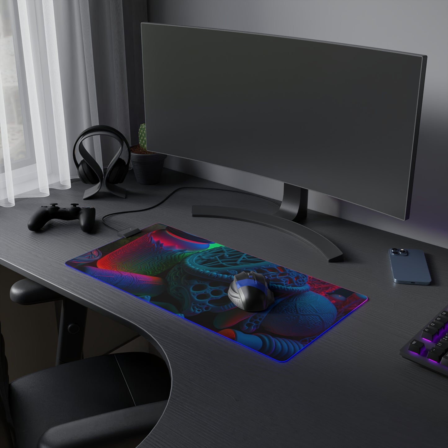 LED Gaming Mouse Pad Neon Glow 1