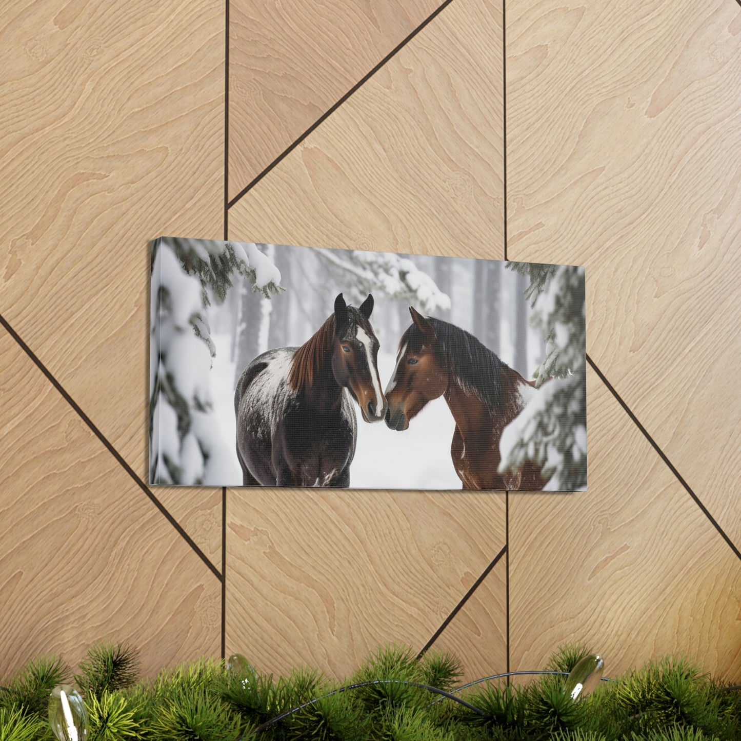 Canvas Gallery Wraps Horse Kiss 1