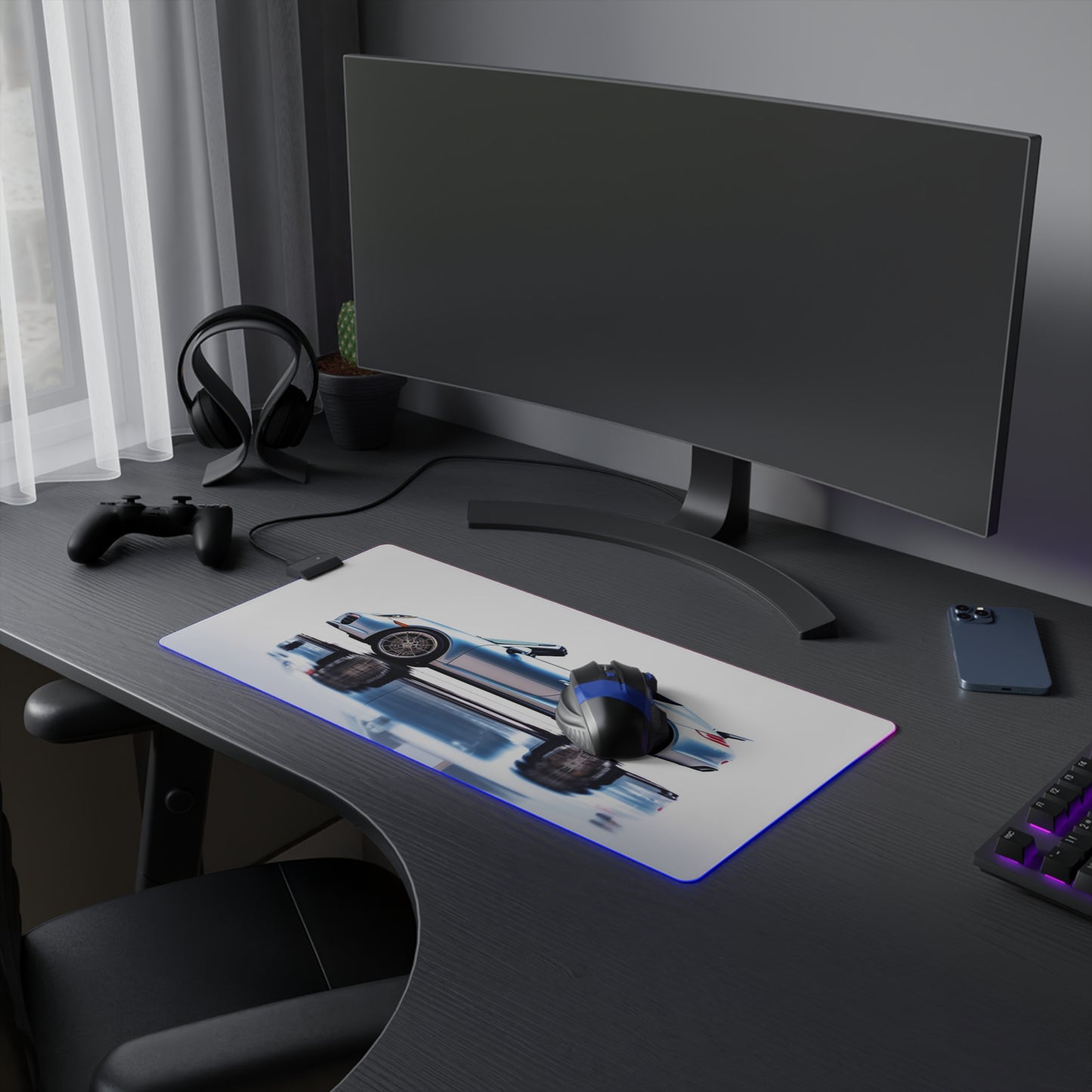 LED Gaming Mouse Pad 911 Speedster on water 1