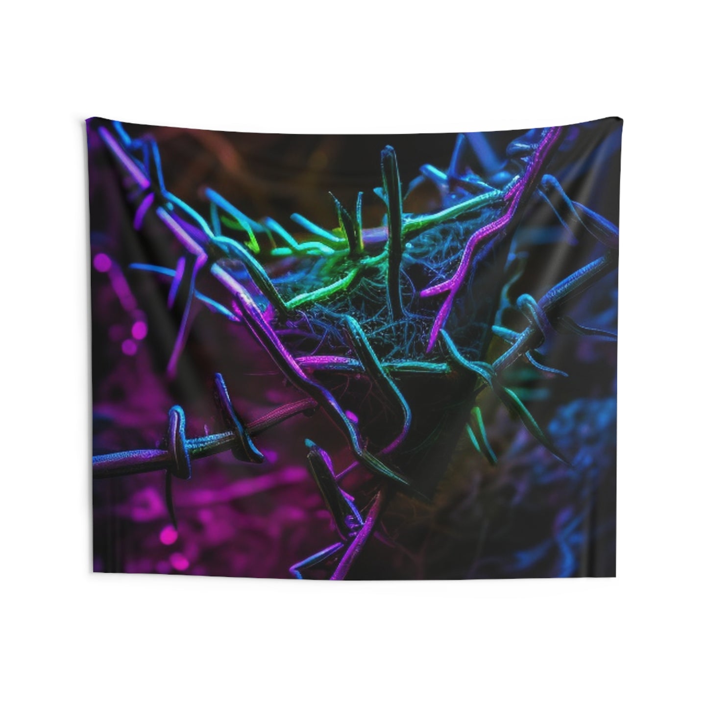 Indoor Wall Tapestries Macro Neon Barb 3