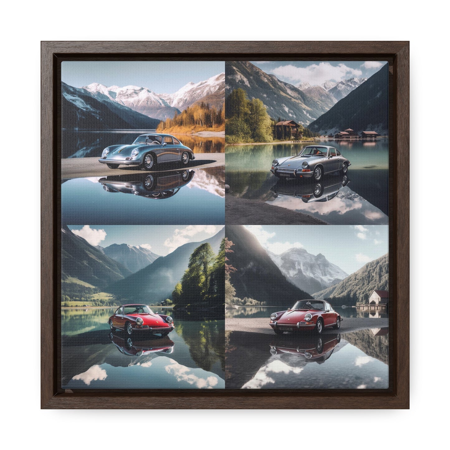 Gallery Canvas Wraps, Square Frame Porsche Lake 5