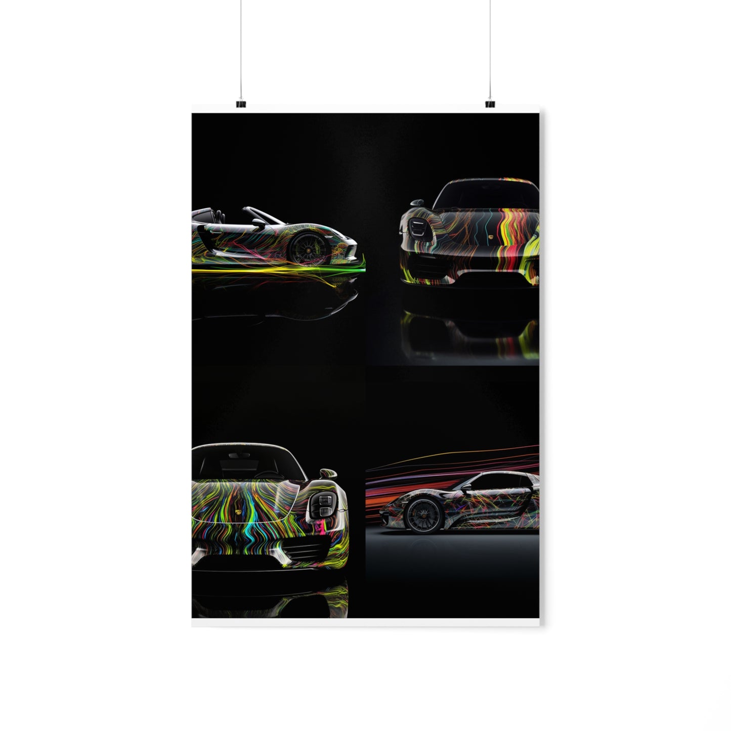 Premium Matte Vertical Posters Porsche Line 5