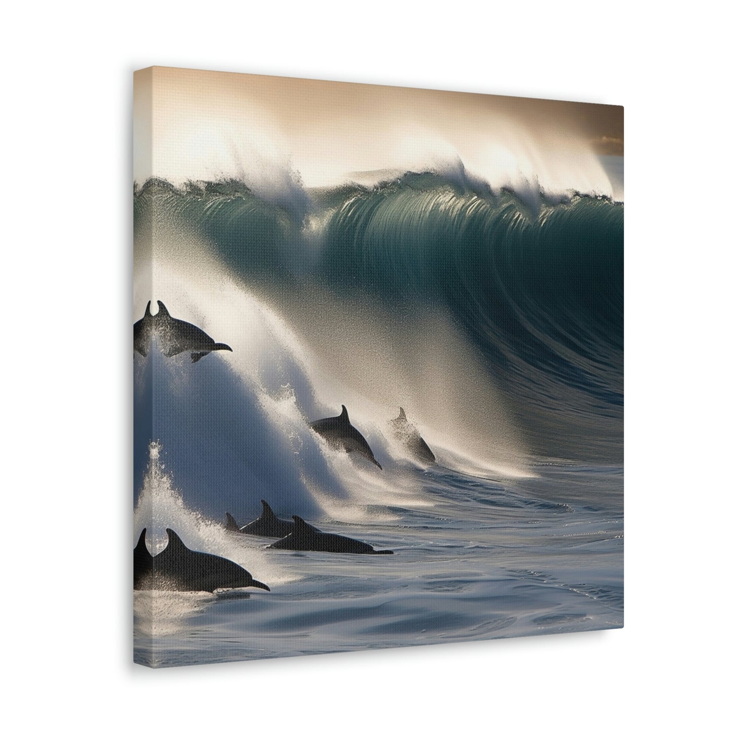 Canvas Gallery Wraps Dolphin Wave 2