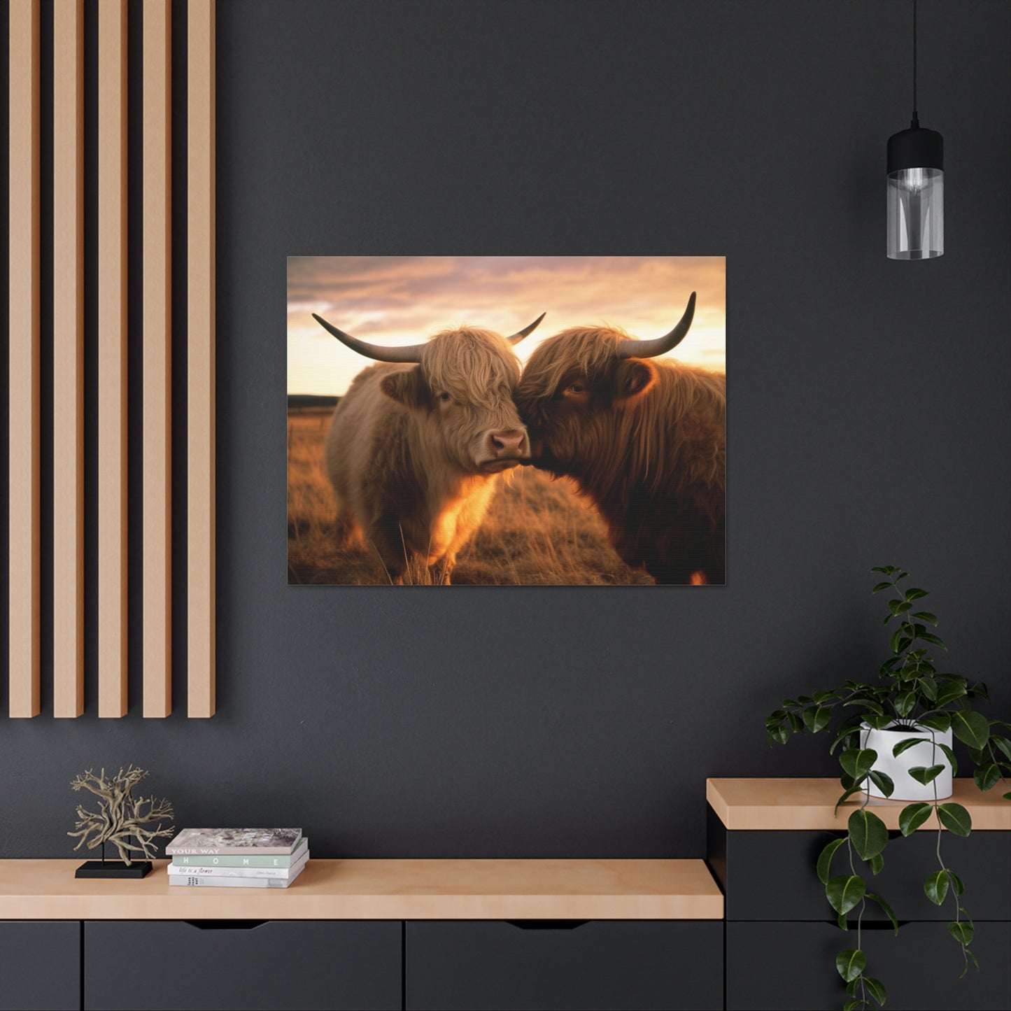 Canvas Gallery Wraps Cow Love 1