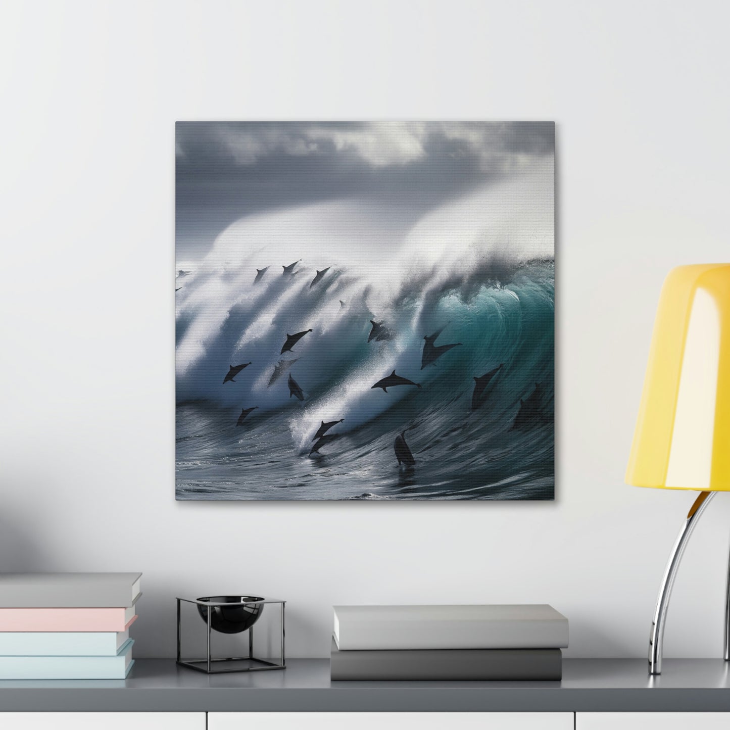 Canvas Gallery Wraps Dolphin Wave 1