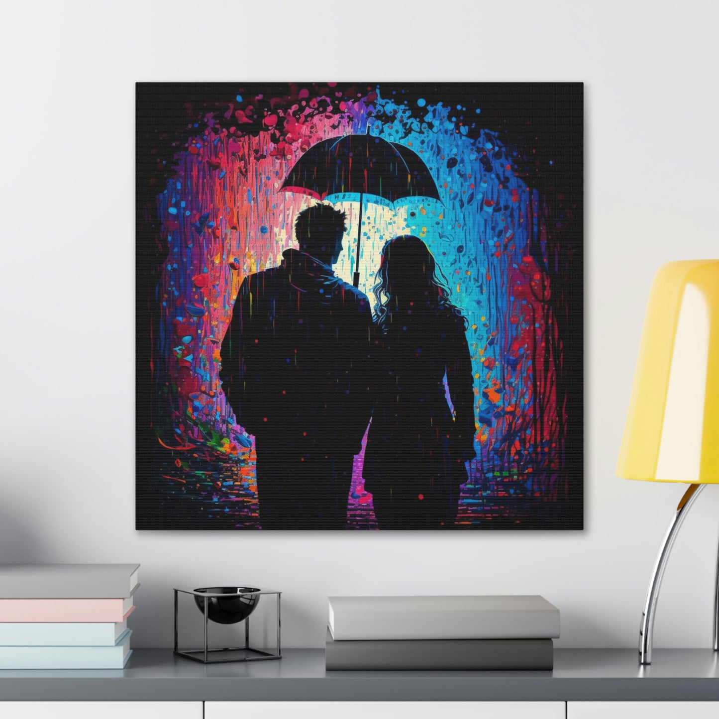 Canvas Gallery Wraps Colorful Rain 2