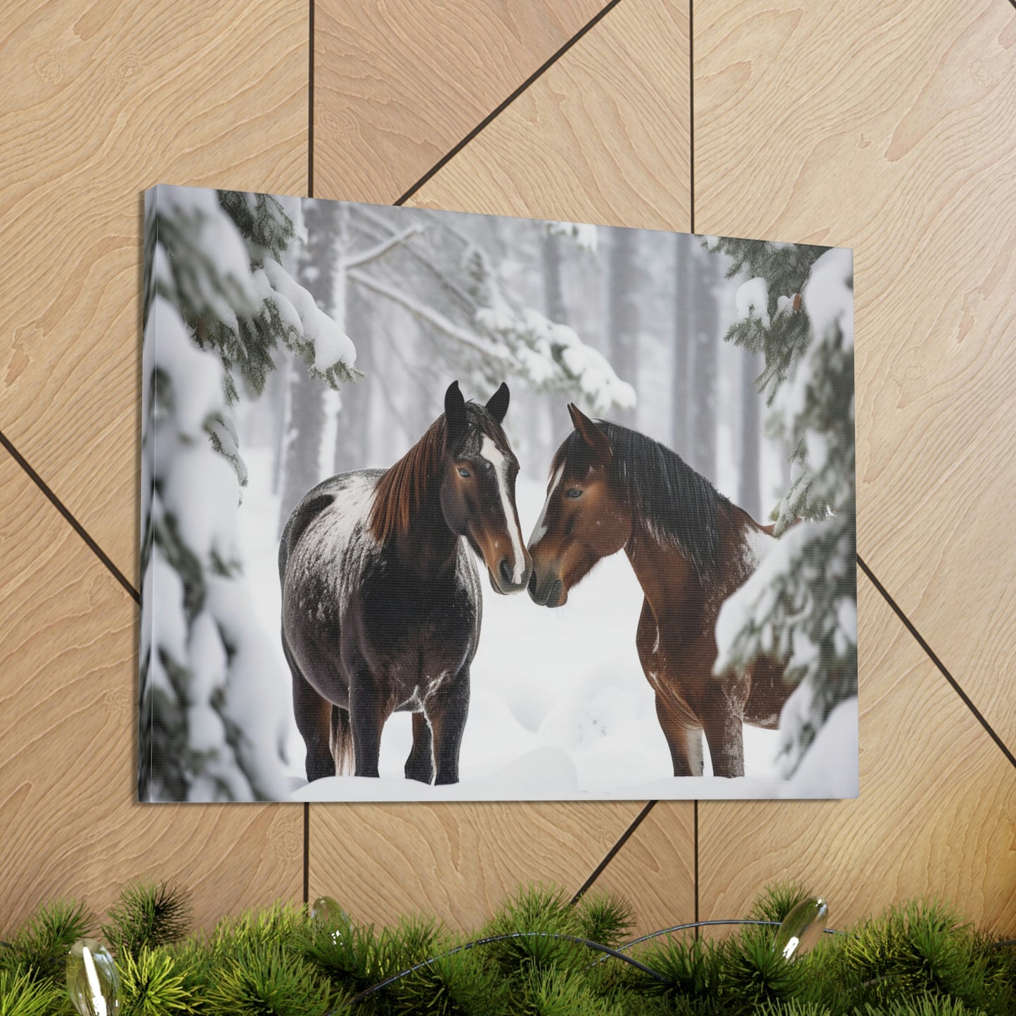 Canvas Gallery Wraps Horse Kiss 1