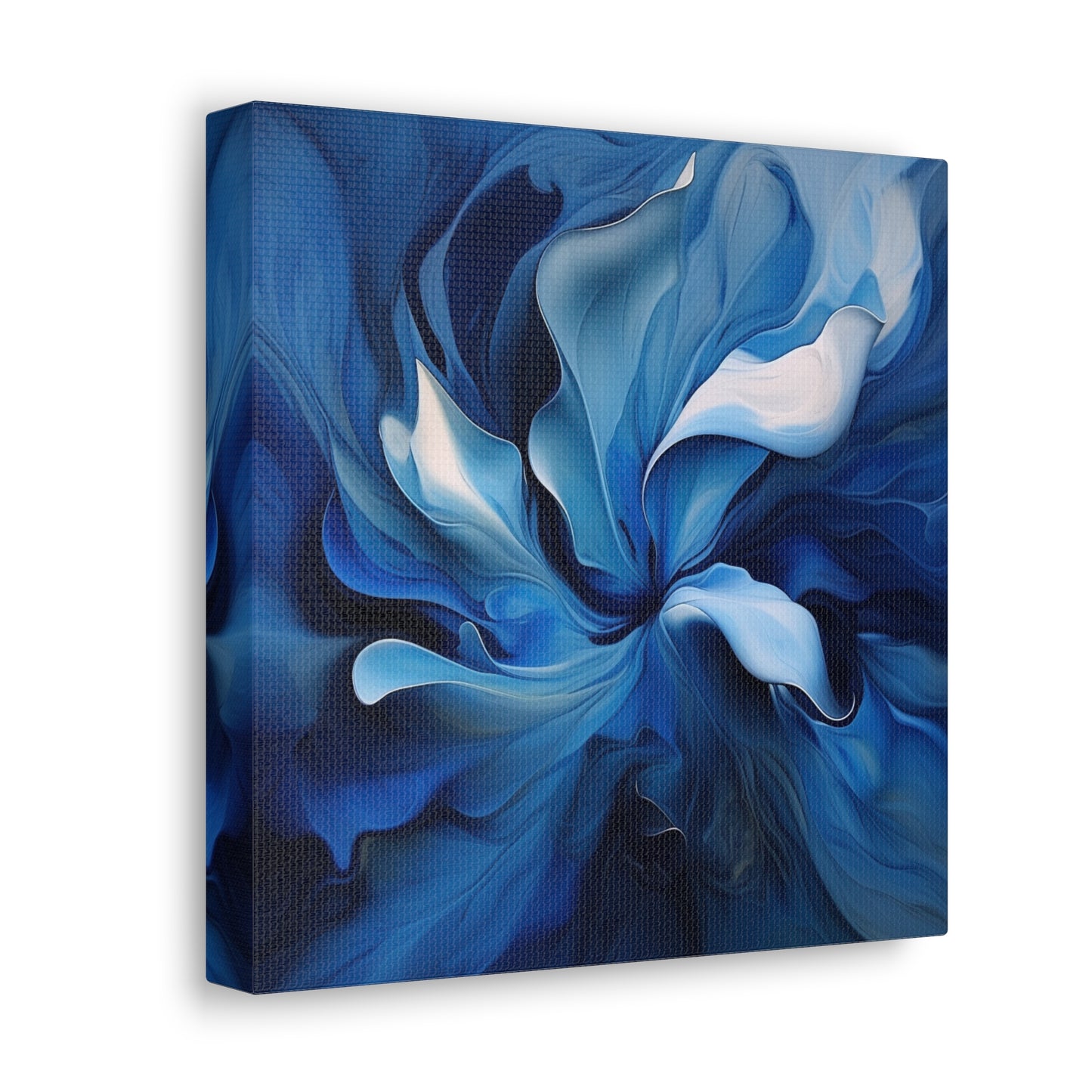 Canvas Gallery Wraps Abstract Blue Tulip 4