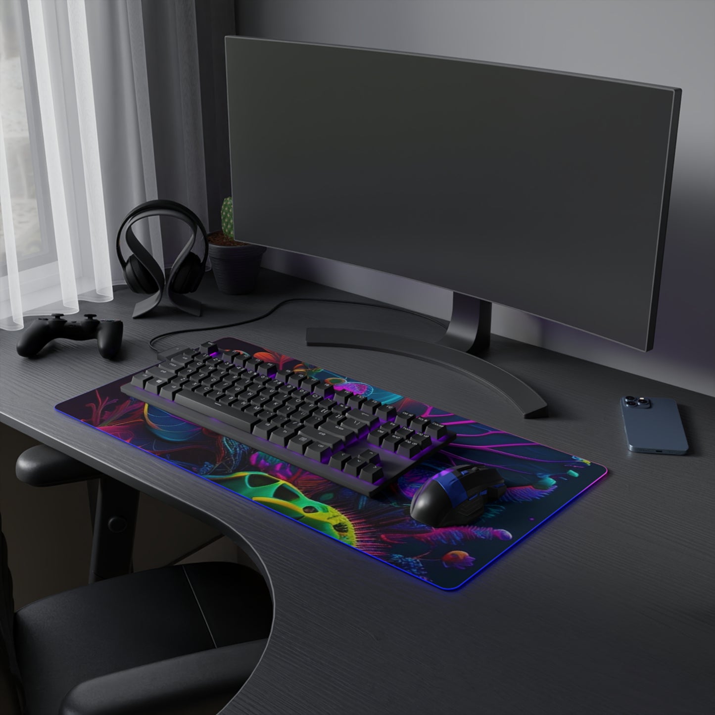 LED Gaming Mouse Pad Macro Coral Reef 3