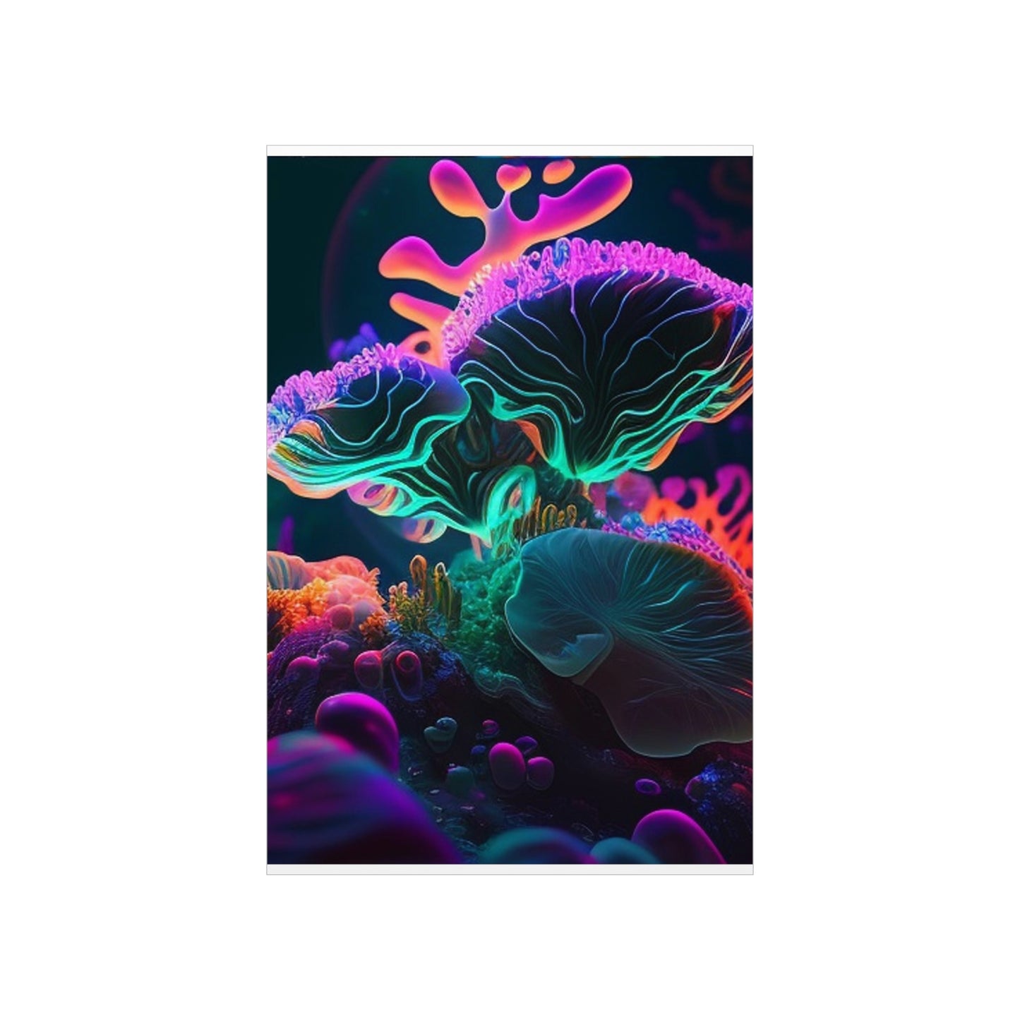 Premium Matte Vertical Posters Macro Coral Reef 4