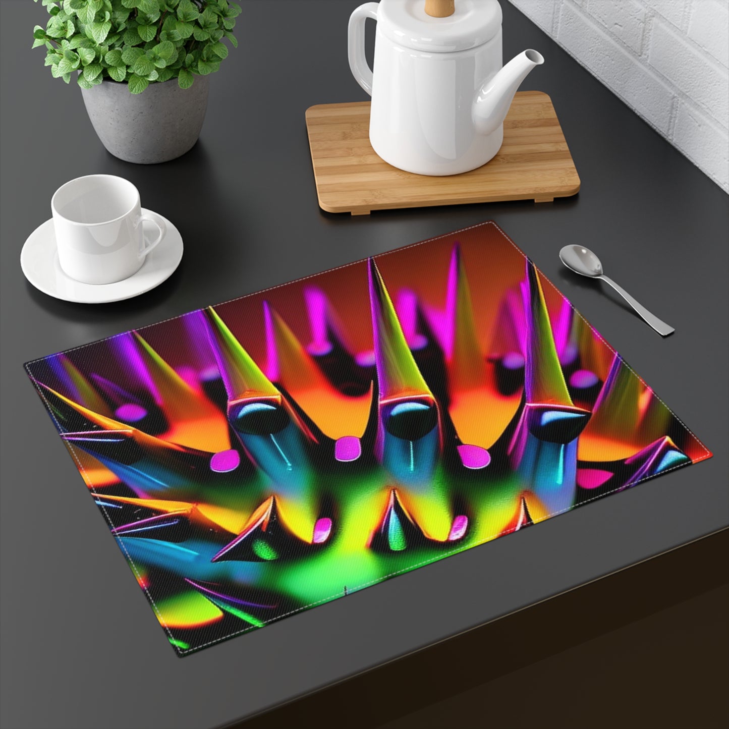 Placemat, 1pc Macro Neon Spike 1