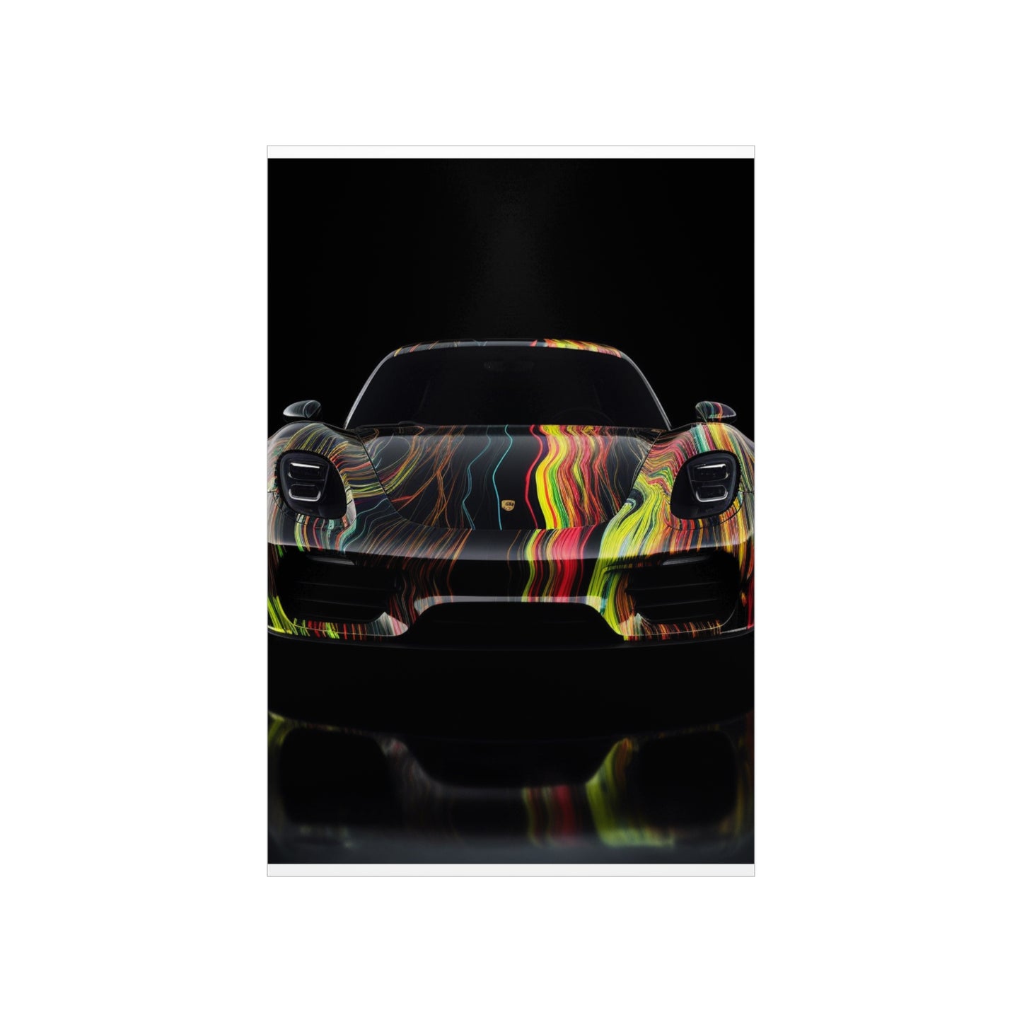 Premium Matte Vertical Posters Porsche Line 2