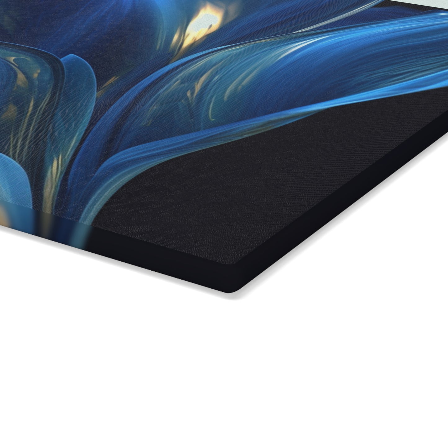 Glass Cutting Board Abstract Blue Tulip 1