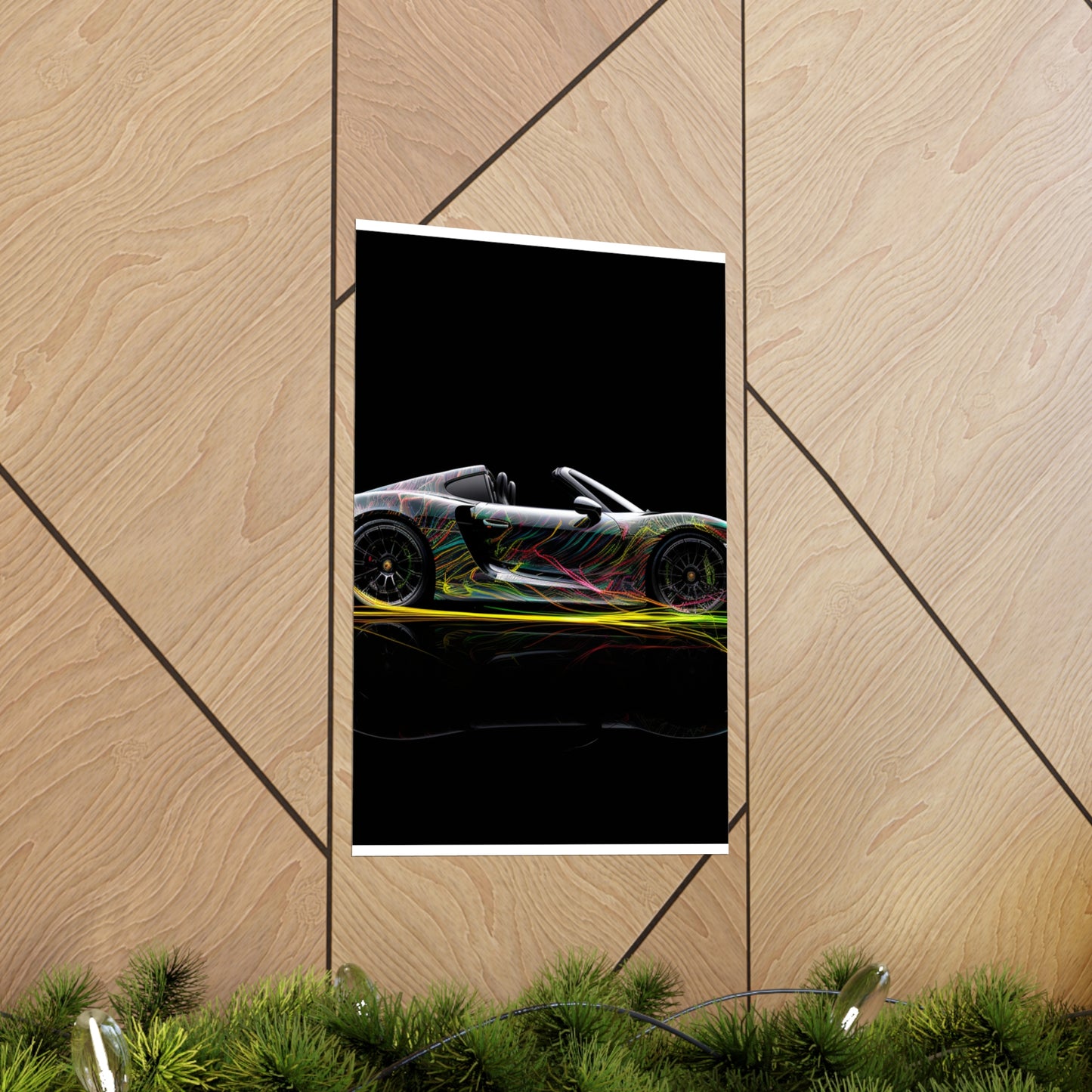 Premium Matte Vertical Posters Porsche Line 1