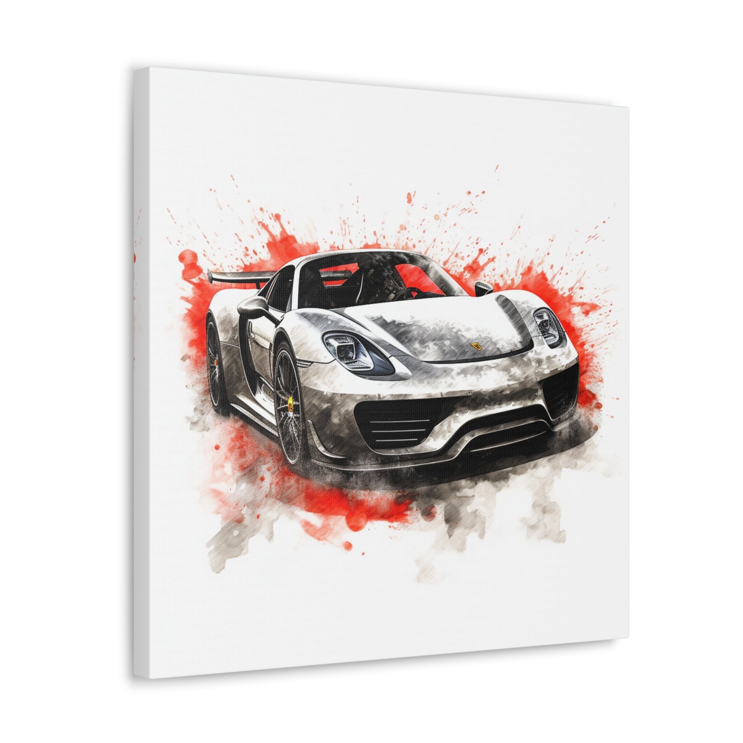 Canvas Gallery Wraps 918 Spyder white background driving fast with water splashing 4